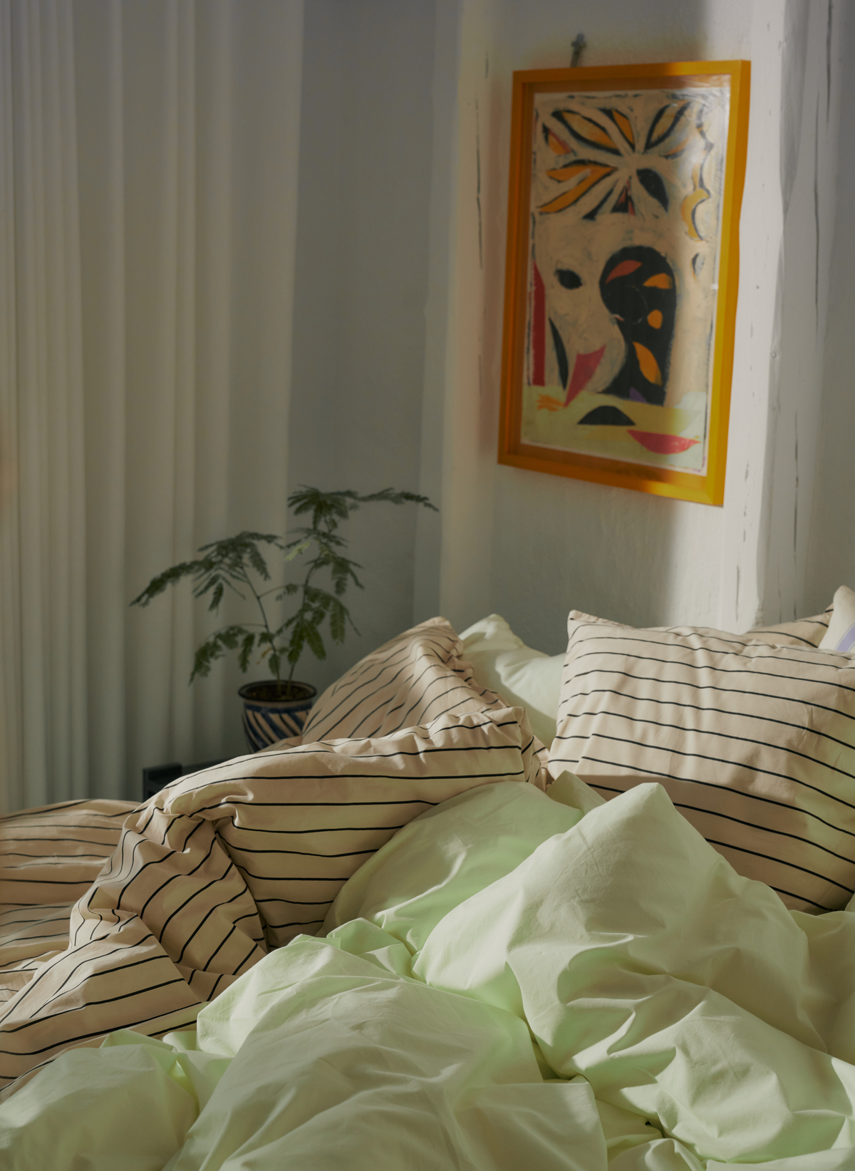 Bongusta Percale Bettwäsche Set Creme & Schwarz