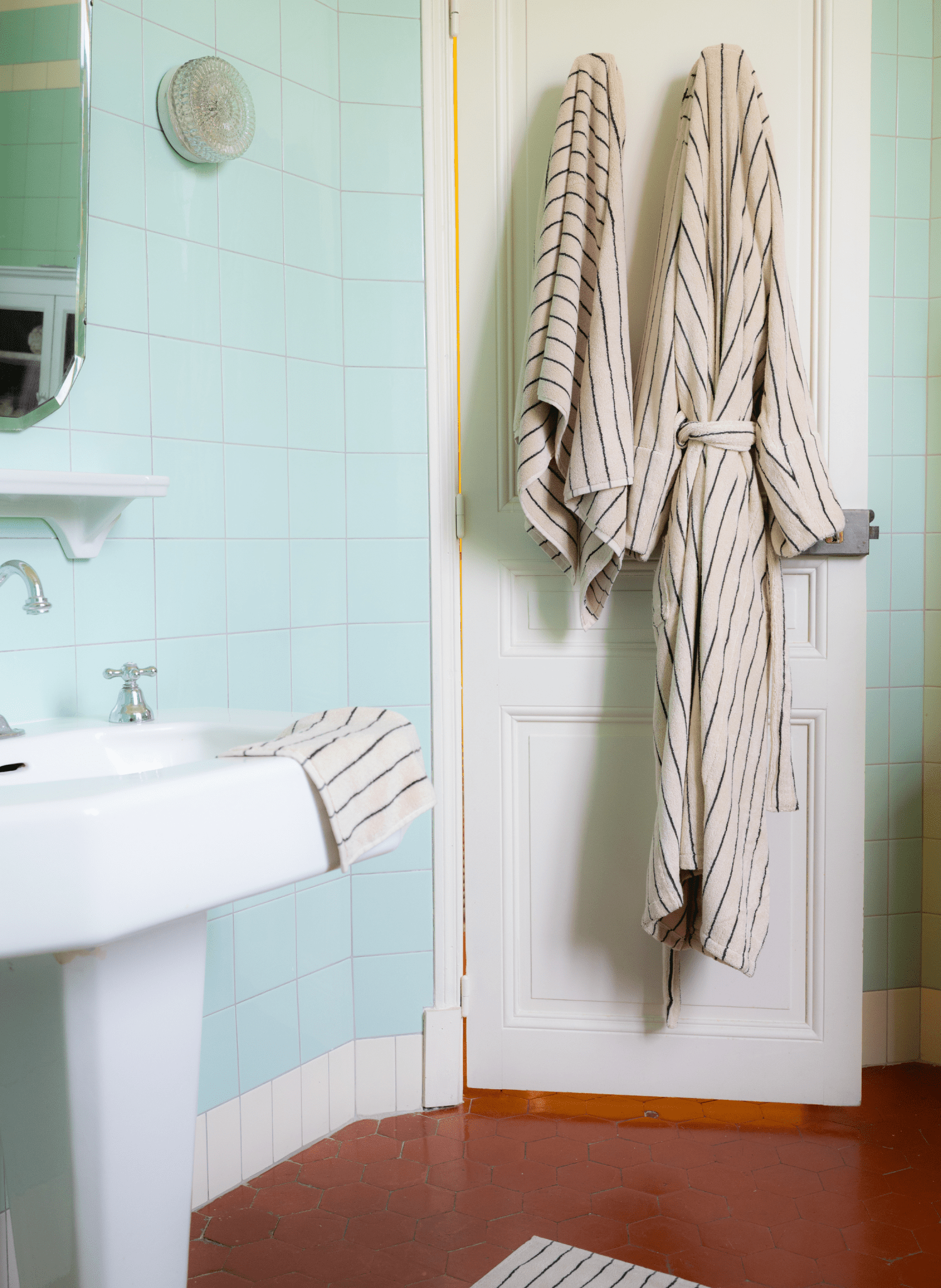 Bongusta Bademantel Naram Creme & Schwarz - hei - kju