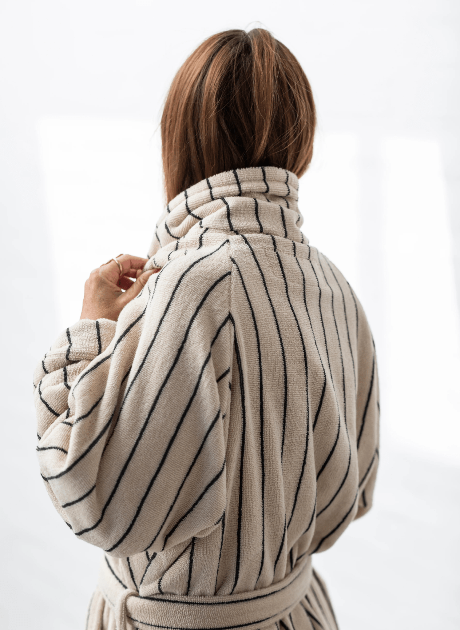 Bongusta Bademantel Naram Creme & Schwarz - hei - kju