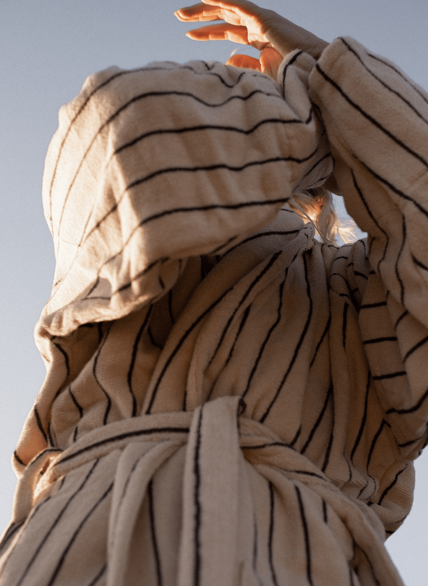 Bongusta Bademantel Naram Creme & Schwarz - hei - kju