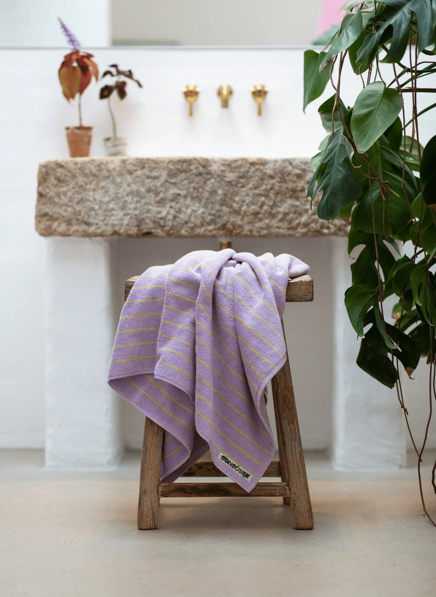 Bongusta Handtücher Naram Flieder & Gelb - hei - kju