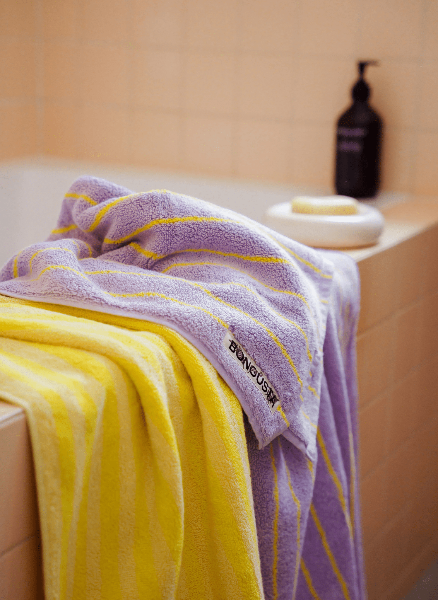 Bongusta Handtücher Naram Flieder & Gelb - hei - kju