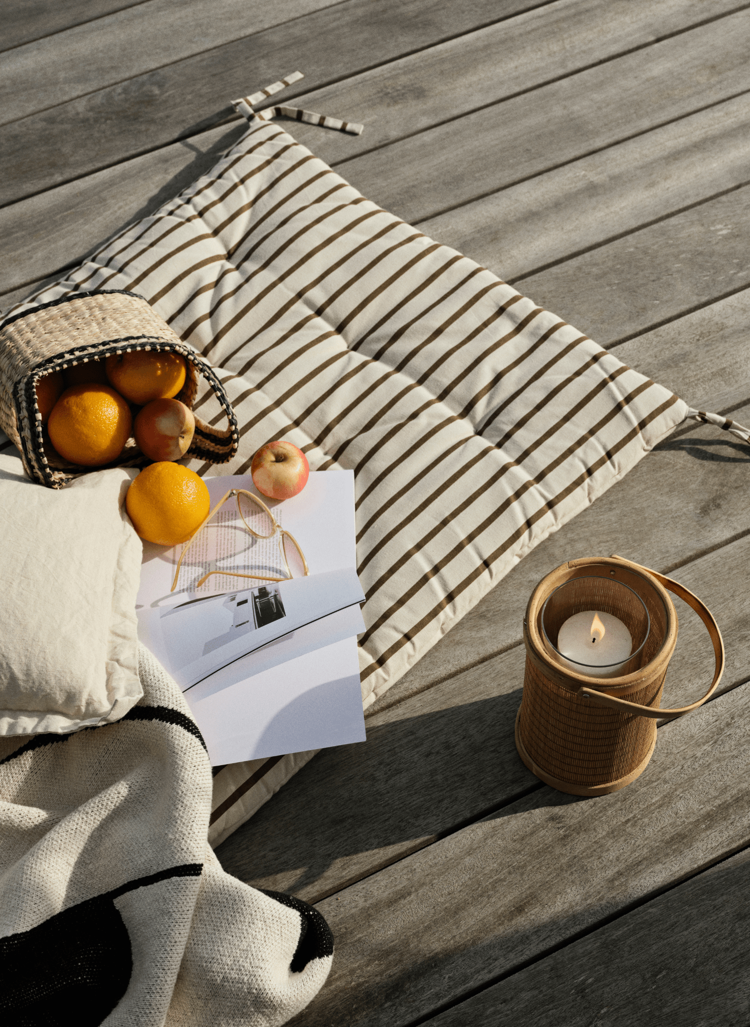 Broste Copenhagen Strandmatte Franca braun - hei - kju