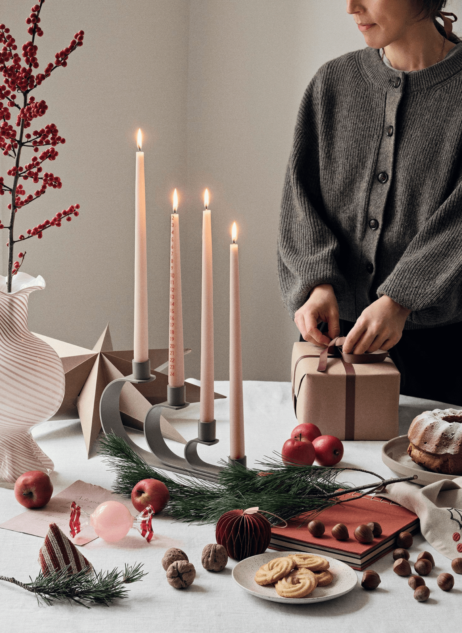 Broste Copenhagen Weihnachtskugel Candy Glas 2 Teile - hei - kju
