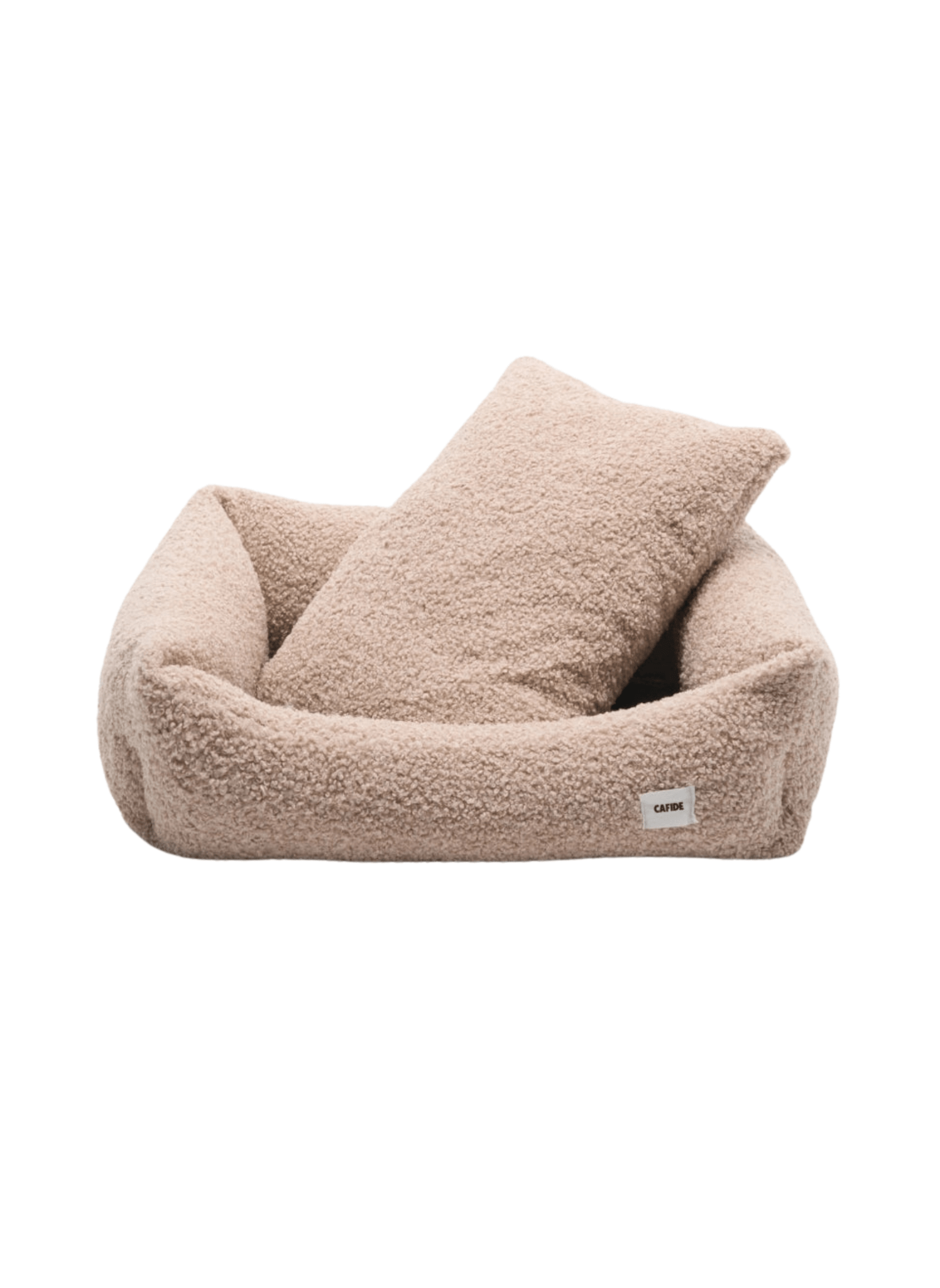 Cafide Beige Fleeced‑Teddy Hundebett / Snozy - hei - kju