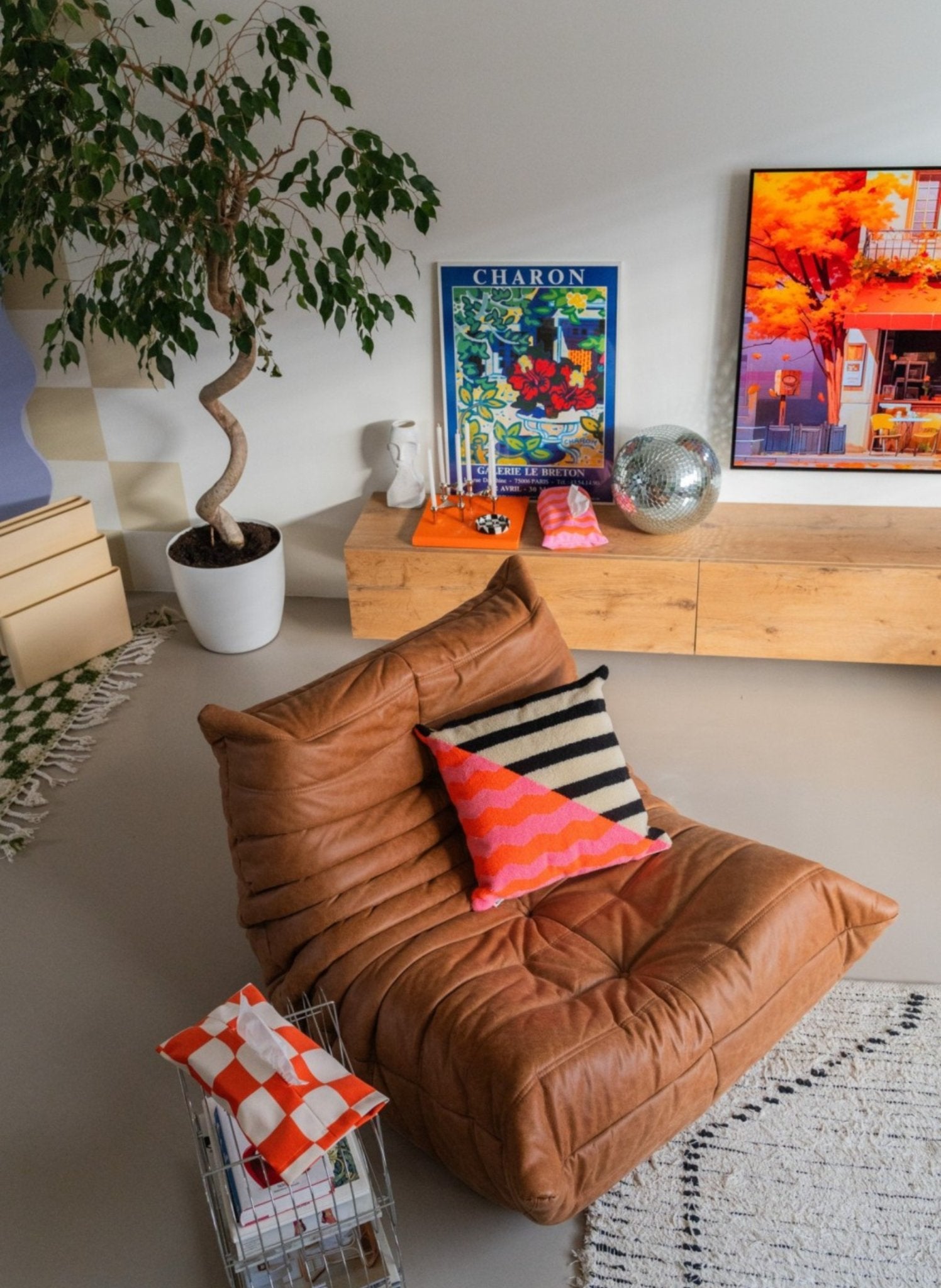 Casa Rolio Handgetuftetes Dekokissen - hei - kju