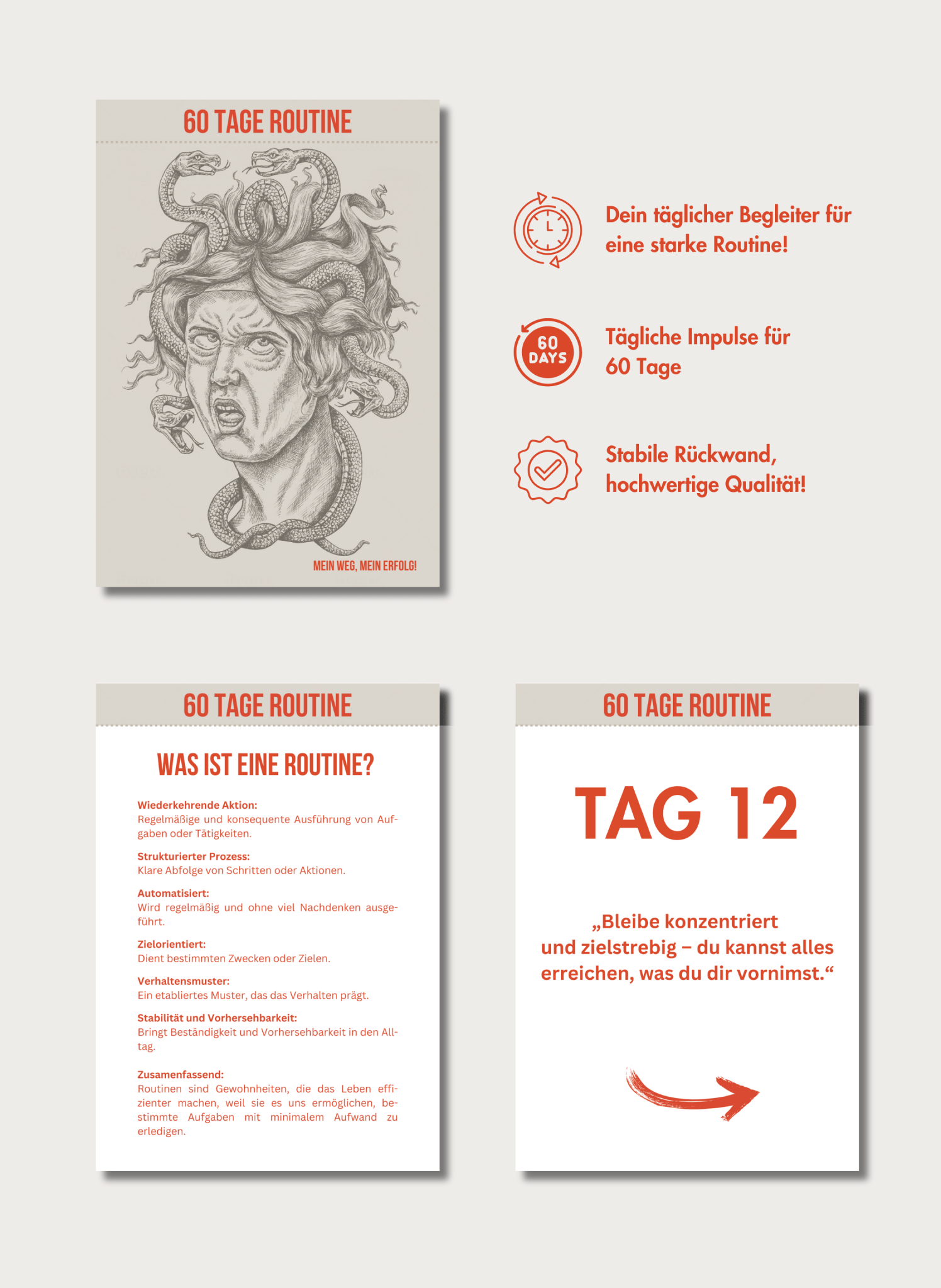 hei - kju Motivations Abreißkalender 60 Tage mit motivierenden Sprüchen - hei - kju