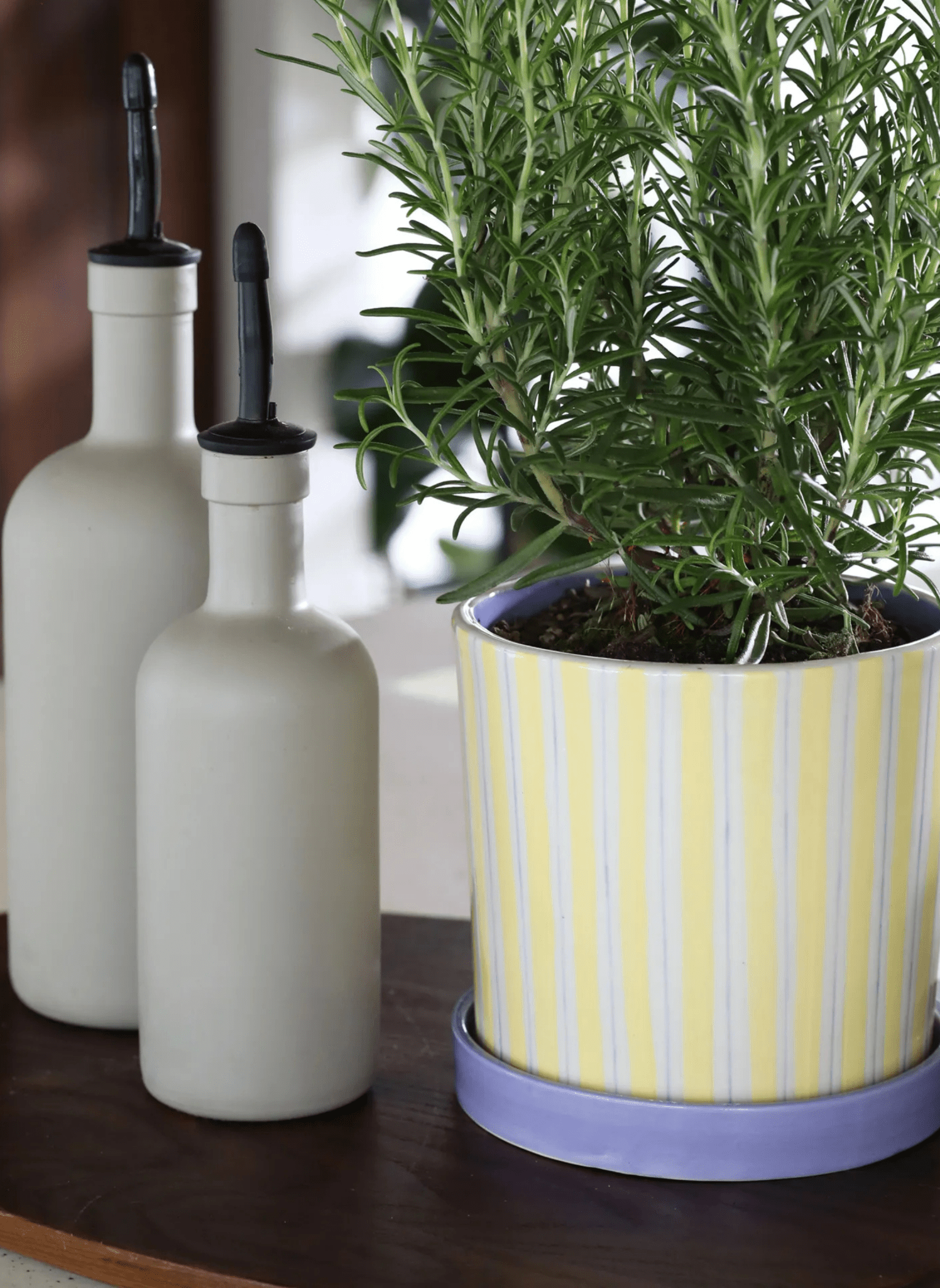 &k amsterdam Blumentopf mit Untersetzer Ray Gelb - hei - kju