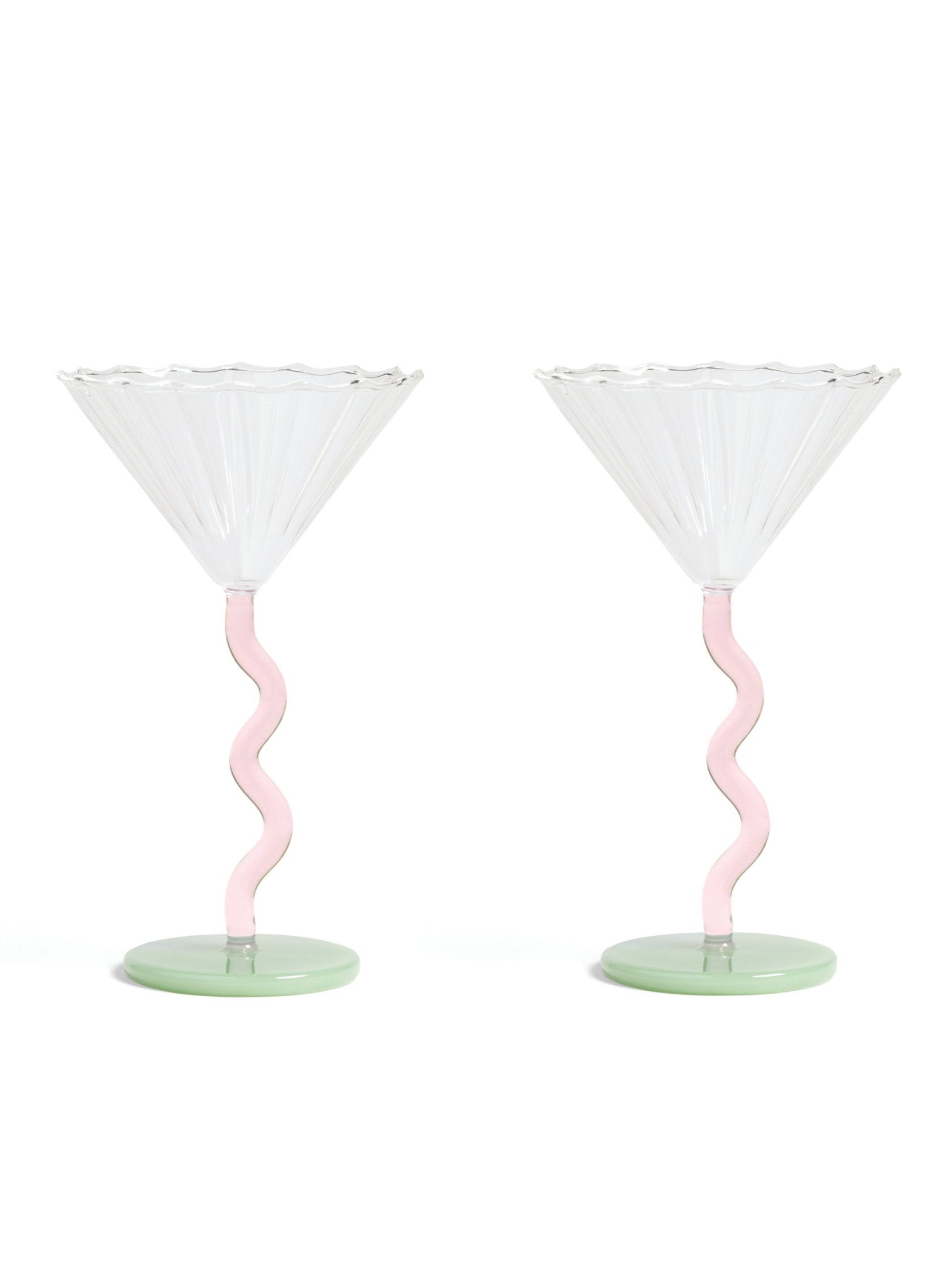 &k amsterdam Coupe Cocktailglas, 2 - teilig - hei - kju