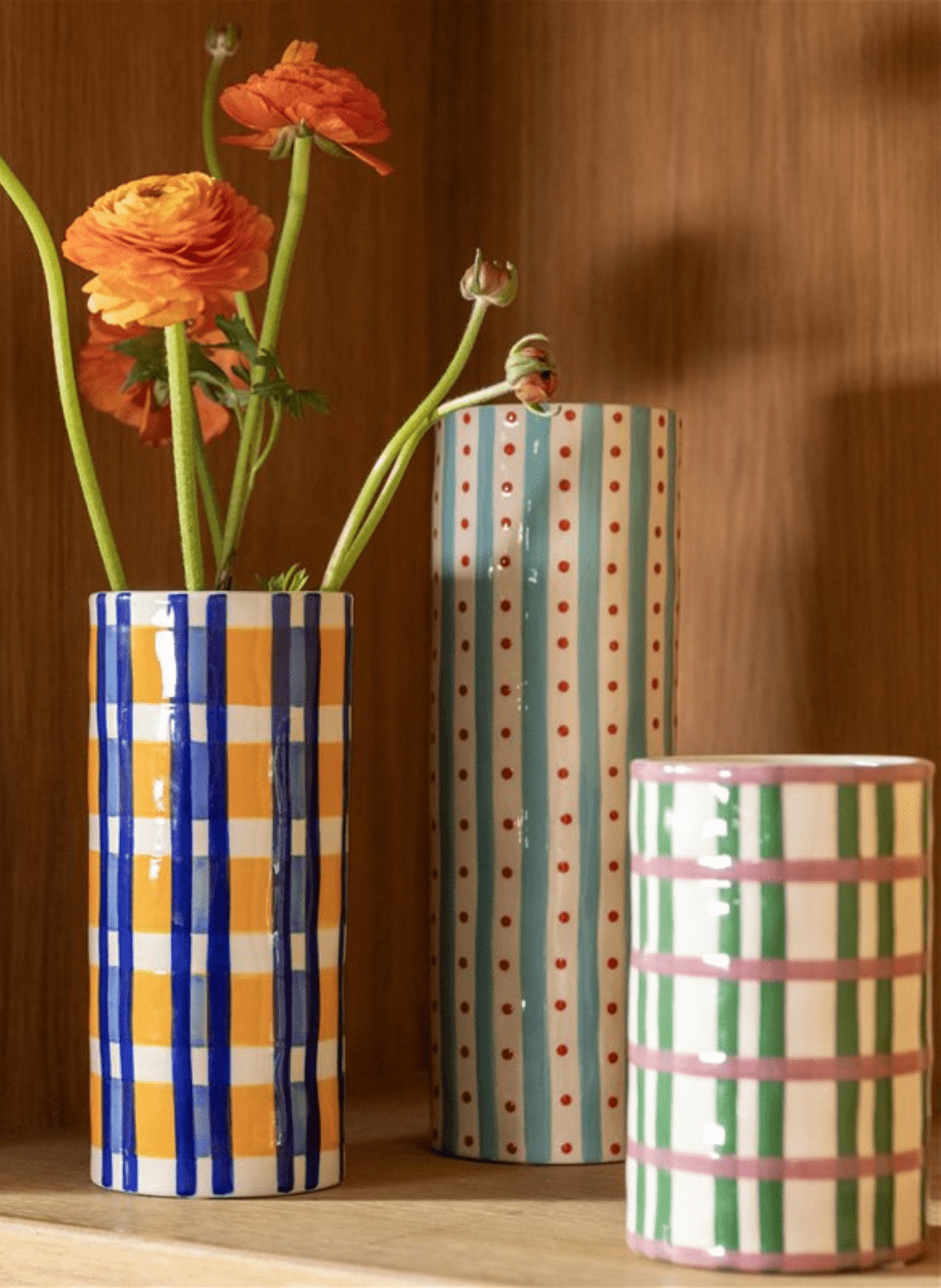 &k amsterdam handgefertigte Porzellan - Vase Clash - hei - kju