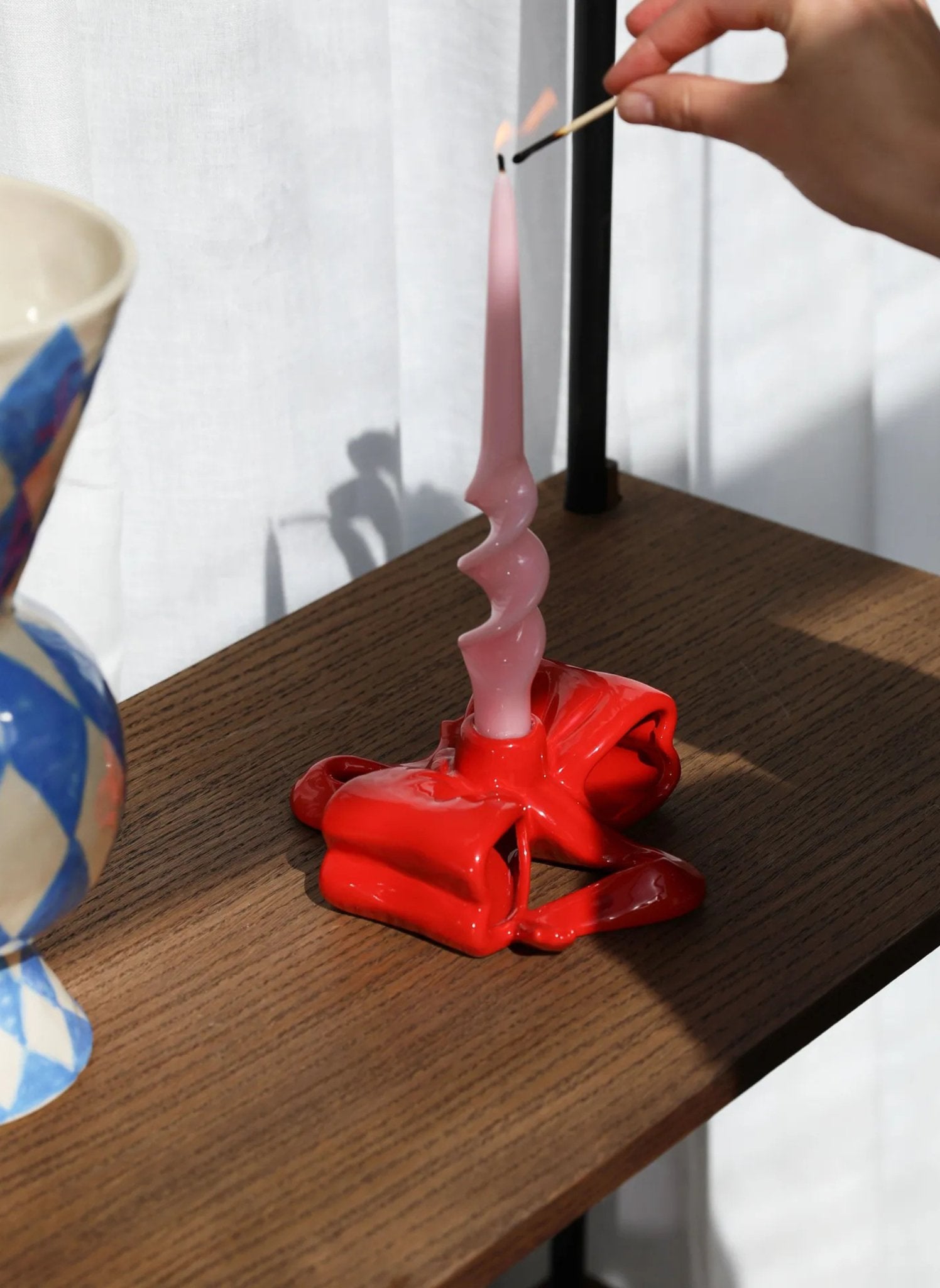 &k amsterdam Handgefertigter Kerzenhalter Ribbon - hei - kju