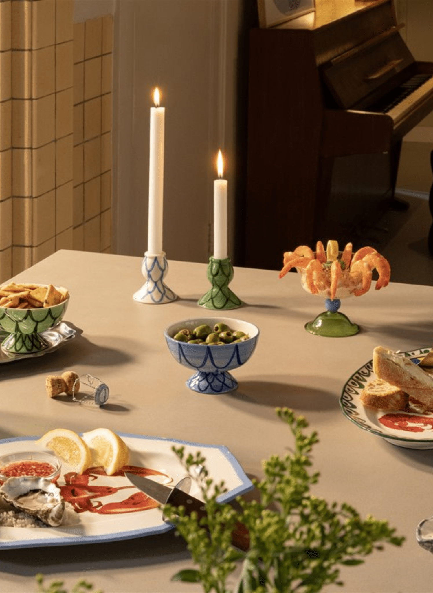 &k amsterdam Kerzenständer Sirène Grün - hei - kju