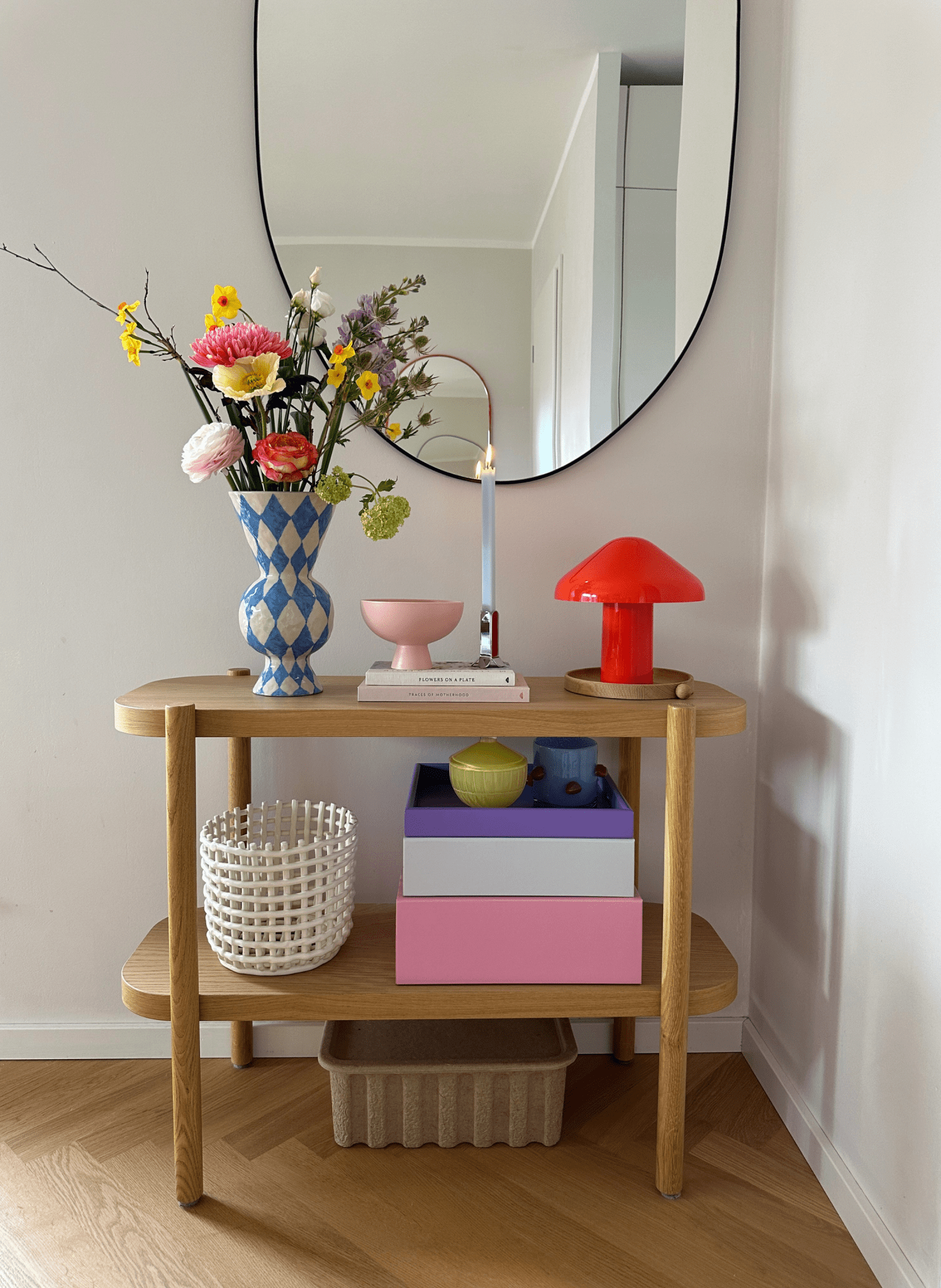 &k amsterdam Vase Rautenform Blau - hei - kju