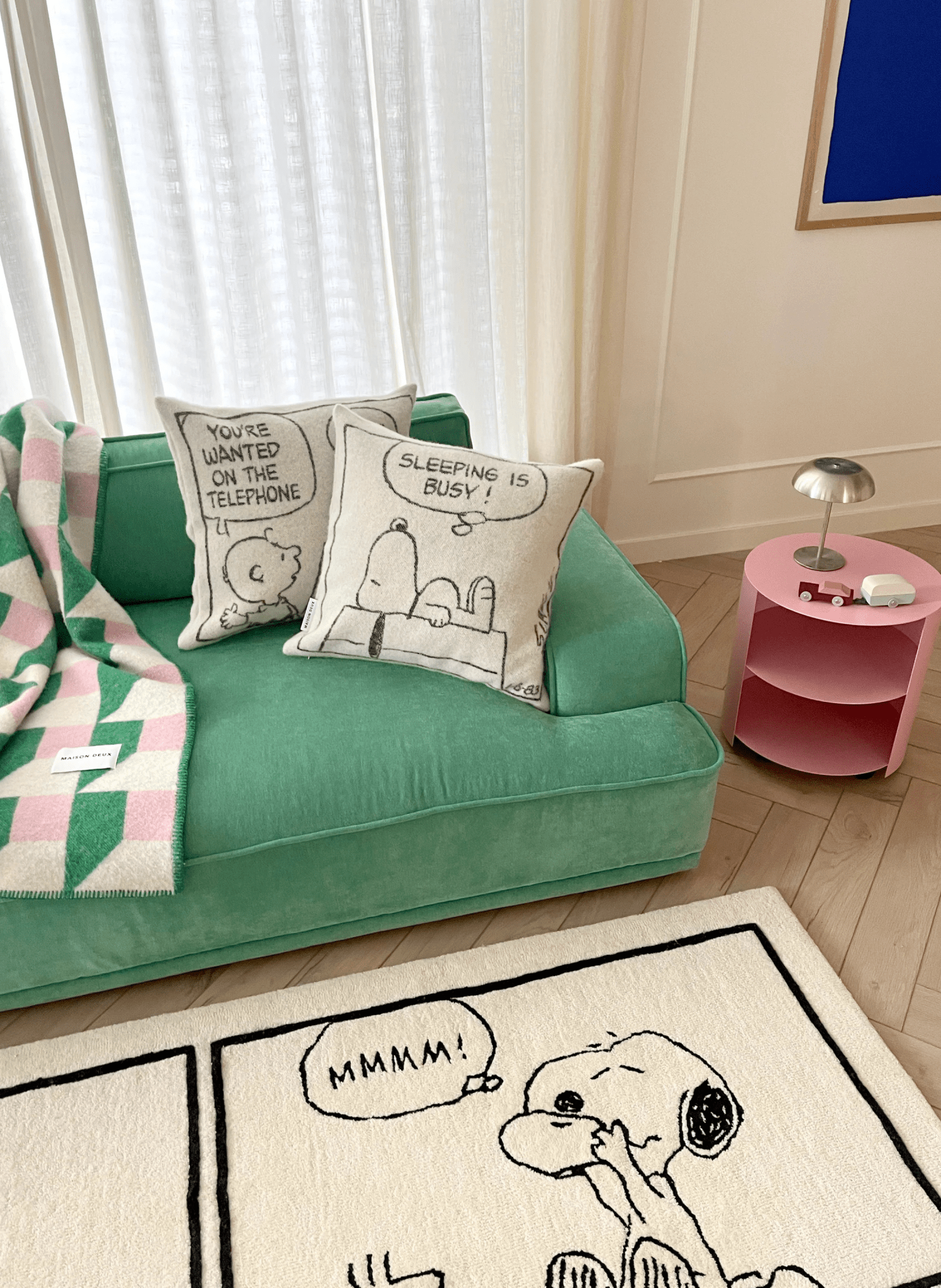 Maison Deux Kissen 2er Set Peanuts Comic Doughnut - hei - kju