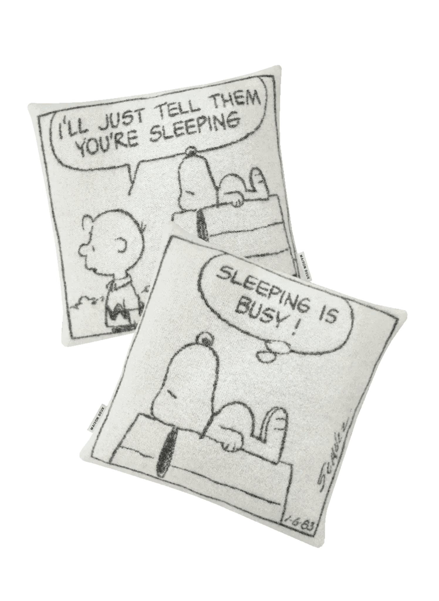 Maison Deux Kissen 2er Set Peanuts Comic Doughnut - hei - kju