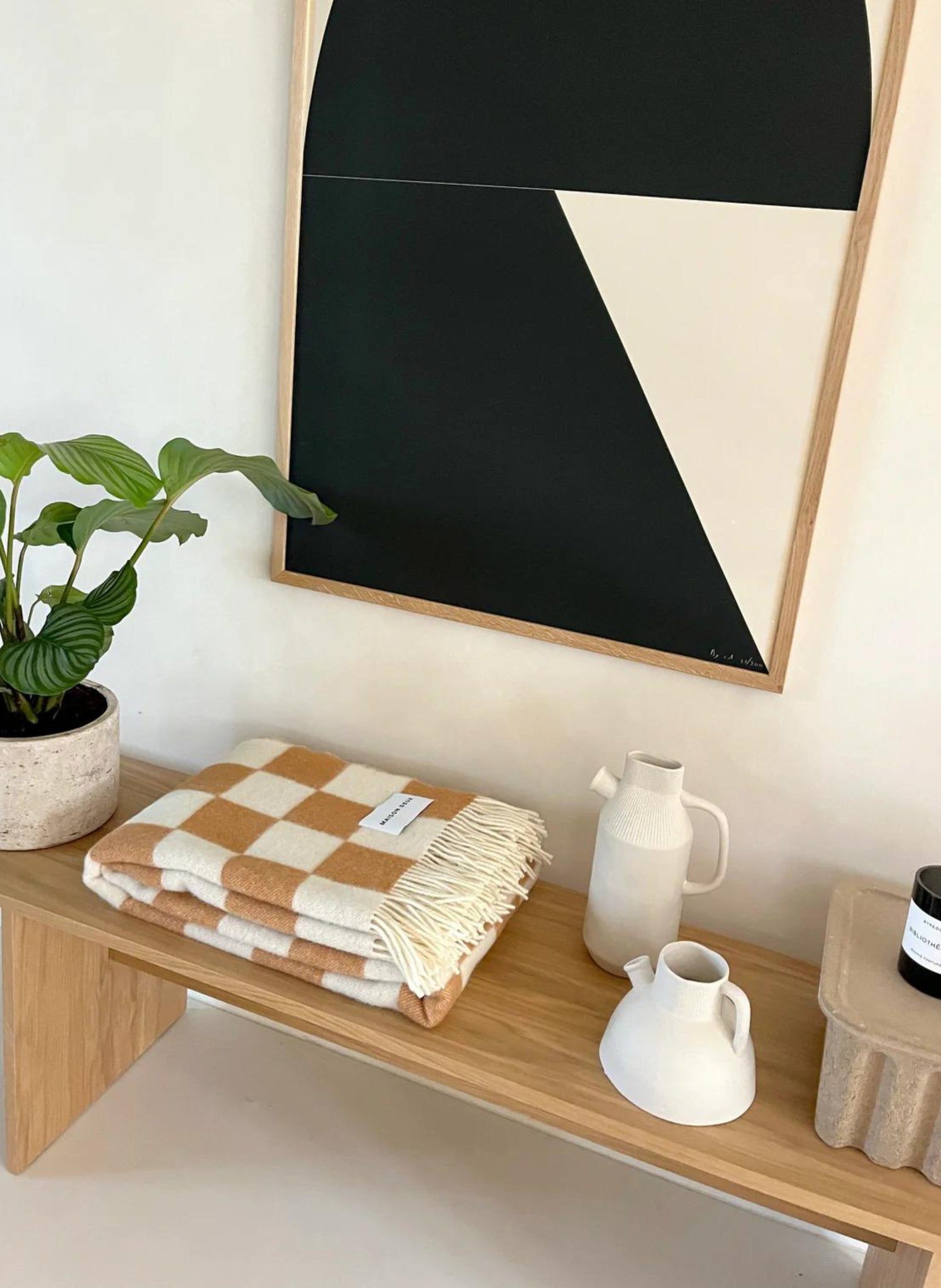 Maison Deux Wolldecke Checkerboard - hei - kju