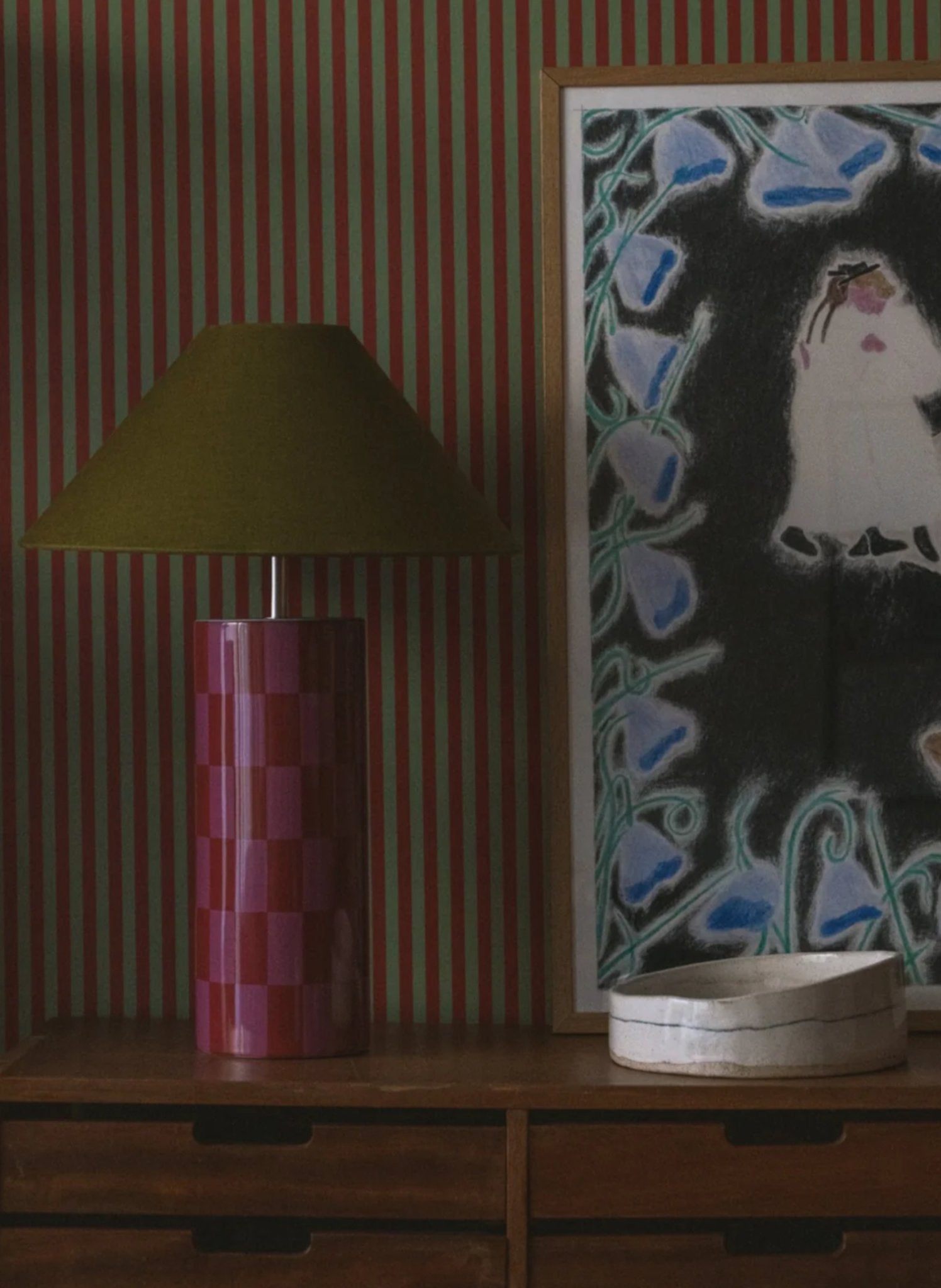 Mattina Moderna Tischlampe Ombrellina Rose / Rot - hei - kju