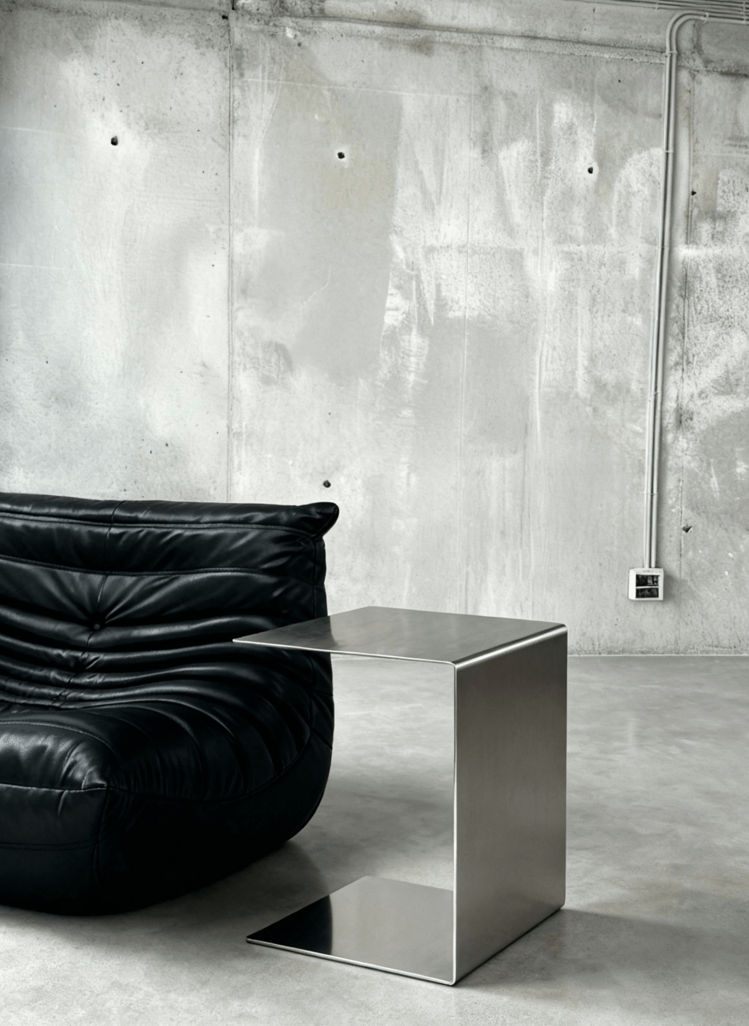 Mo Interiors Beistelltisch Gebürsteter Edelstahl - hei - kju