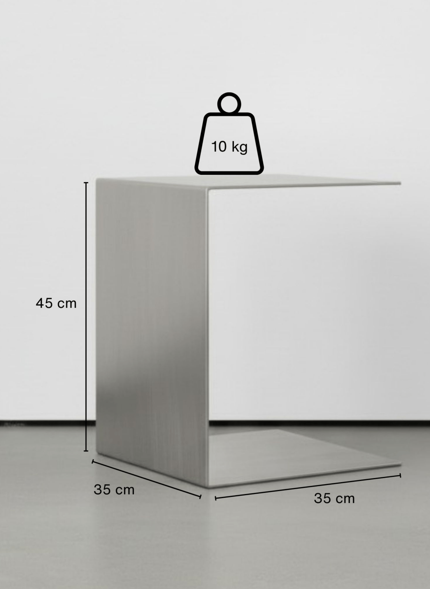 Mo Interiors Beistelltisch Gebürsteter Edelstahl - hei - kju
