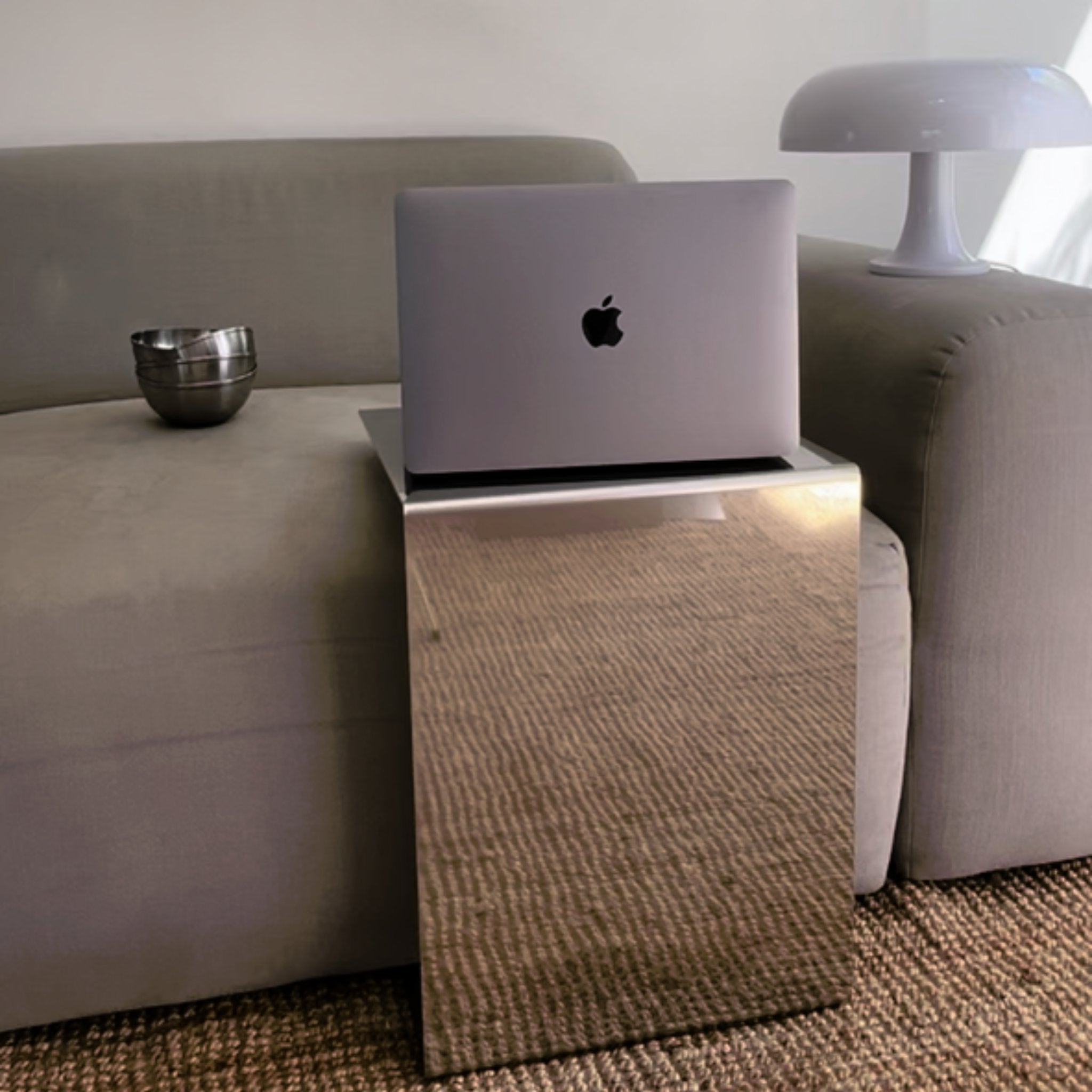 Mo Interiors Beistelltisch Spiegelpolierter Edelstahl - hei - kju