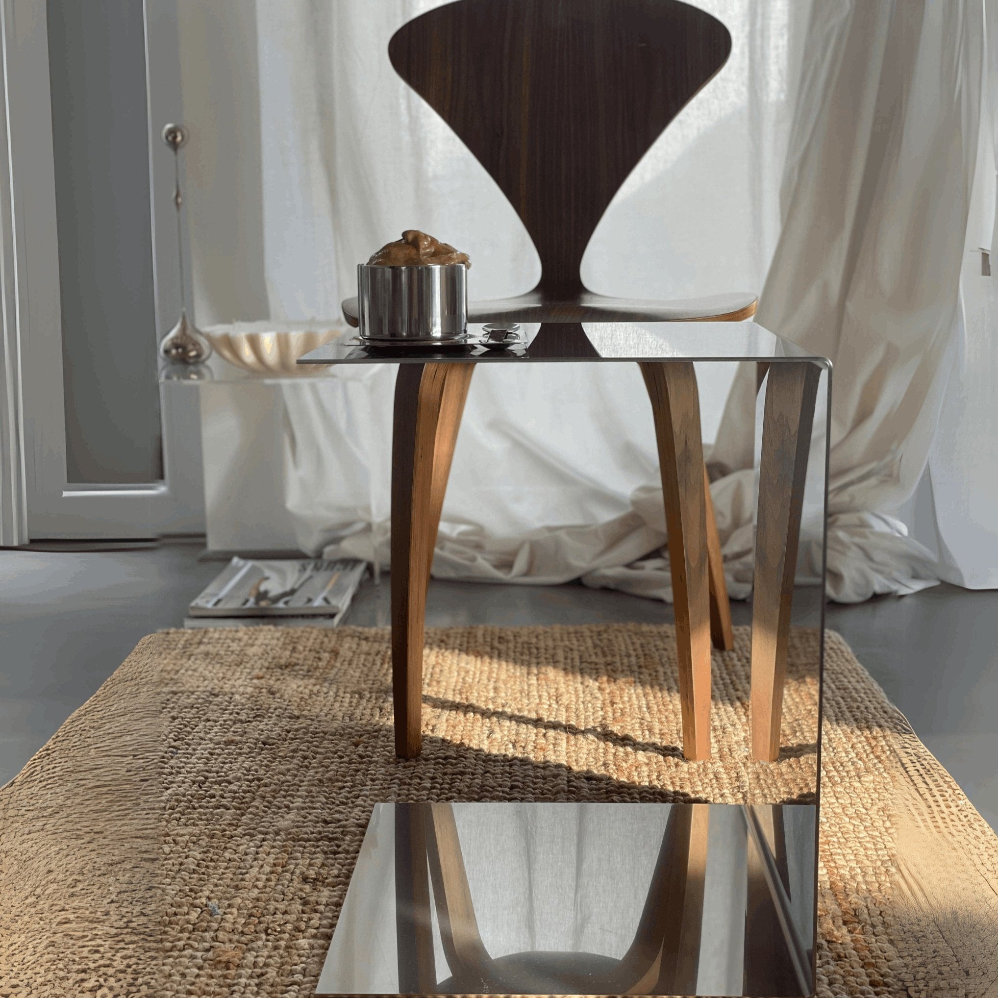 Mo Interiors Beistelltisch Spiegelpolierter Edelstahl - hei - kju