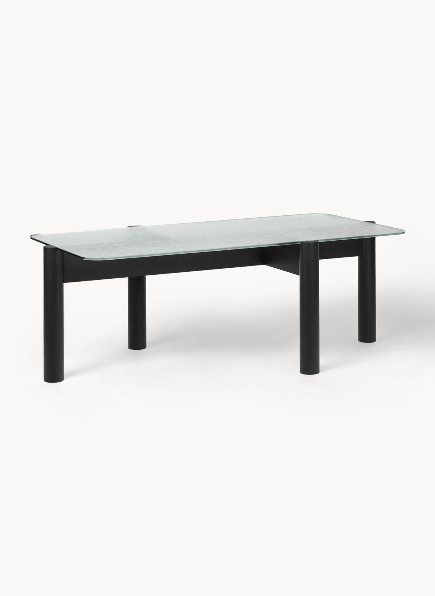 Noo.ma Couchtisch Job aus Buchenholz mit Glasplatte - hei - kju