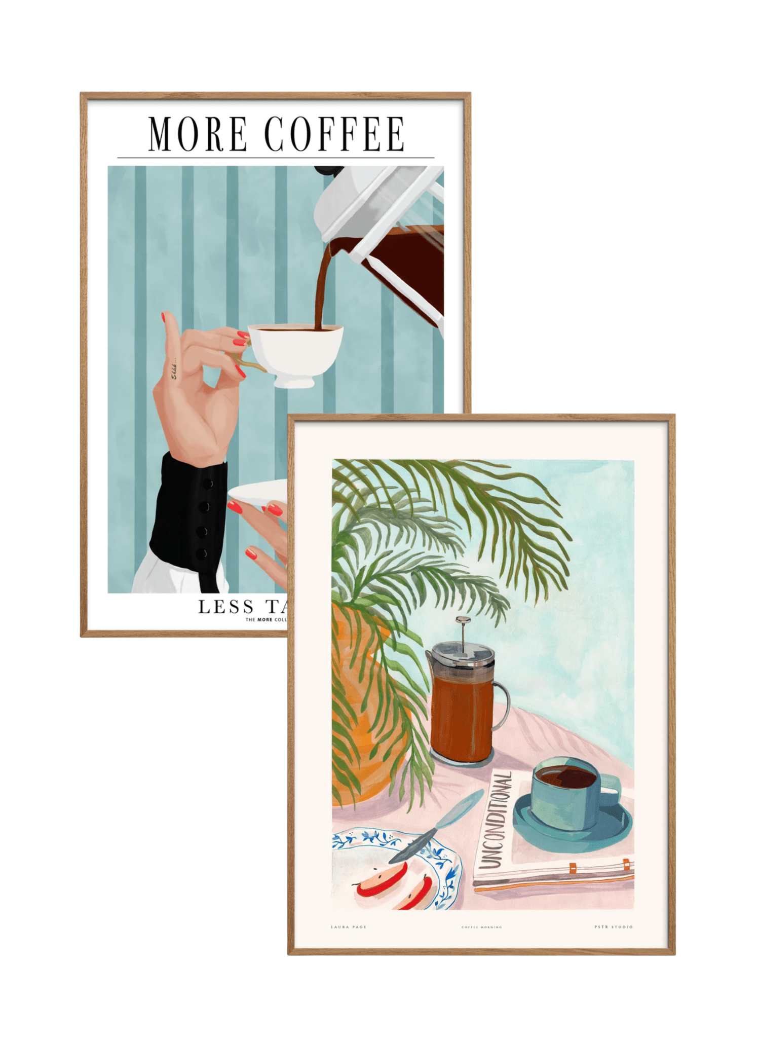 Poster & Frame Poster - Set: First, Coffee (30x40 cm) - hei - kju