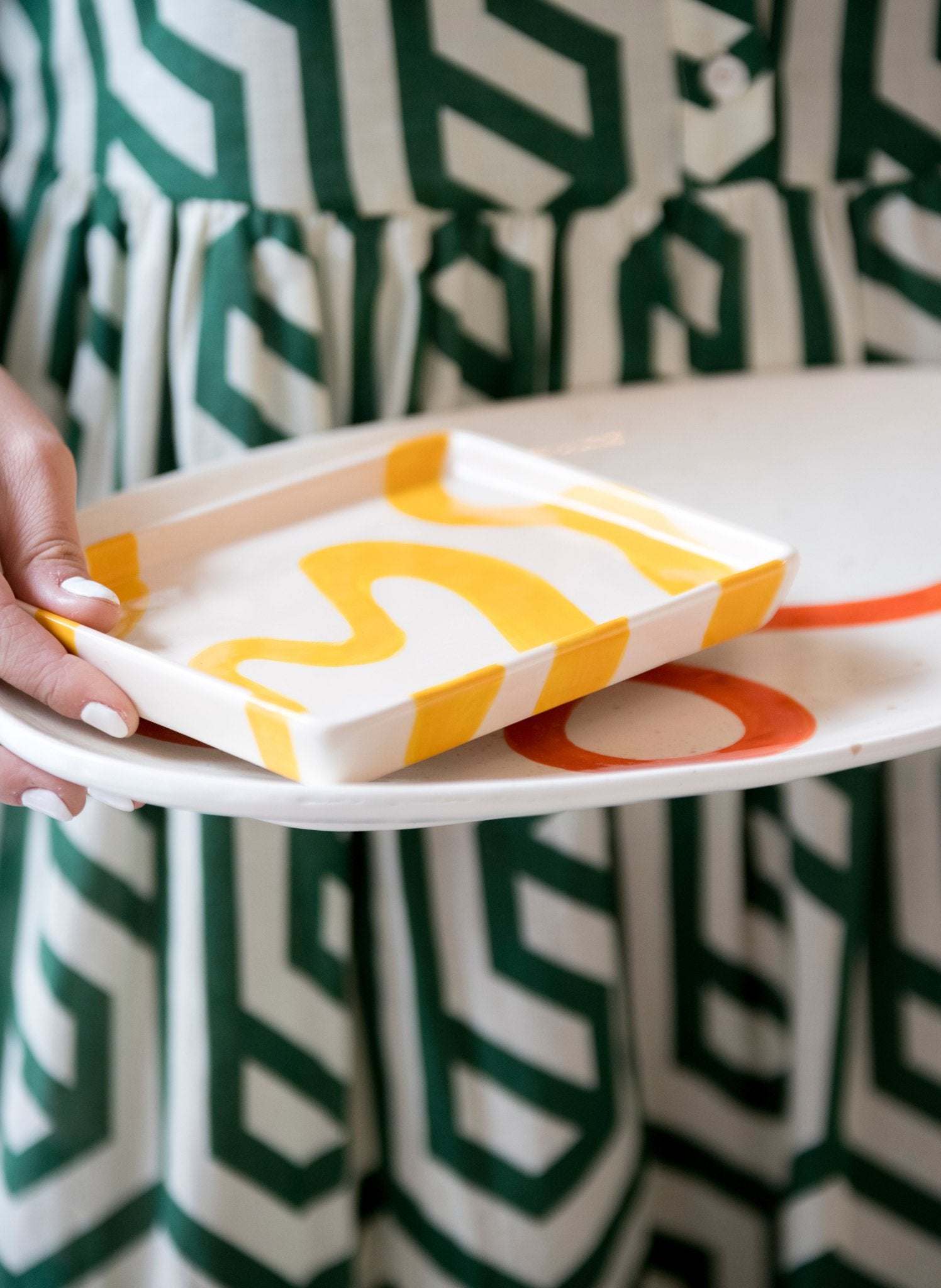 Qué Rico Handbemaltes Tablett Javier - hei - kju