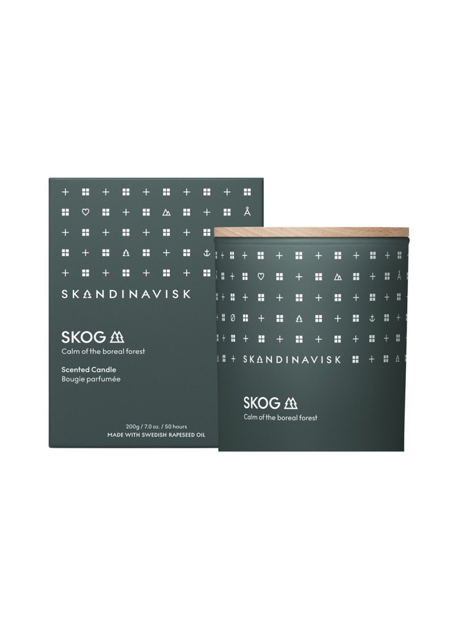 Skandinavisk Duftkerze mit Deckel SKOG - hei - kju