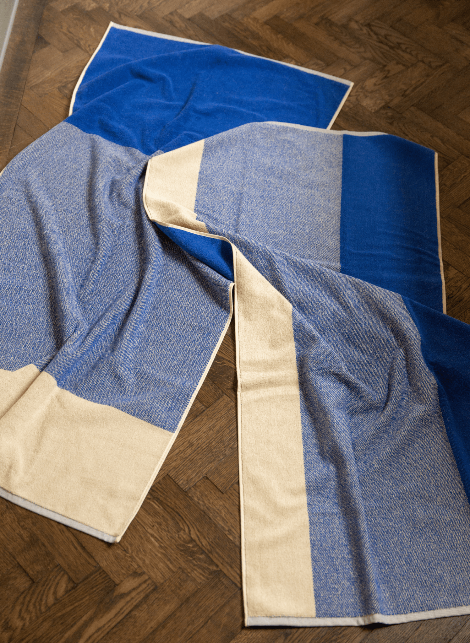 Suite702 Badetuch - Set Cobalt Blue Ecru (2 - tlg.) - hei - kju