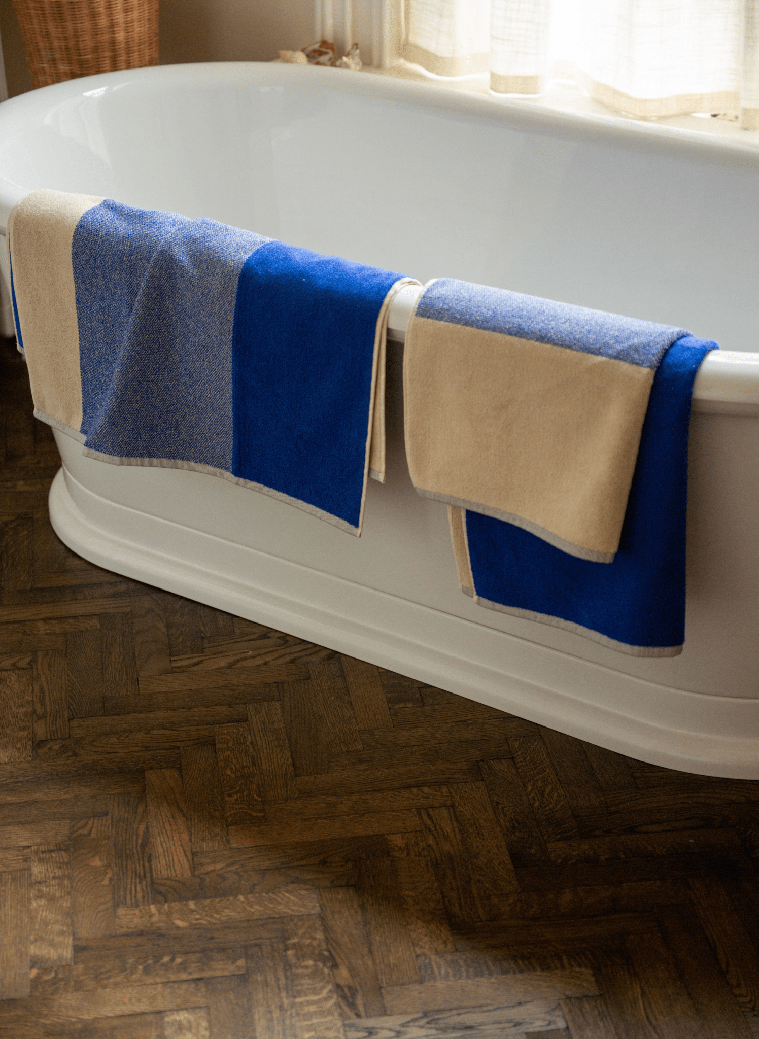 Suite702 Badetuch - Set Cobalt Blue Ecru (2 - tlg.) - hei - kju