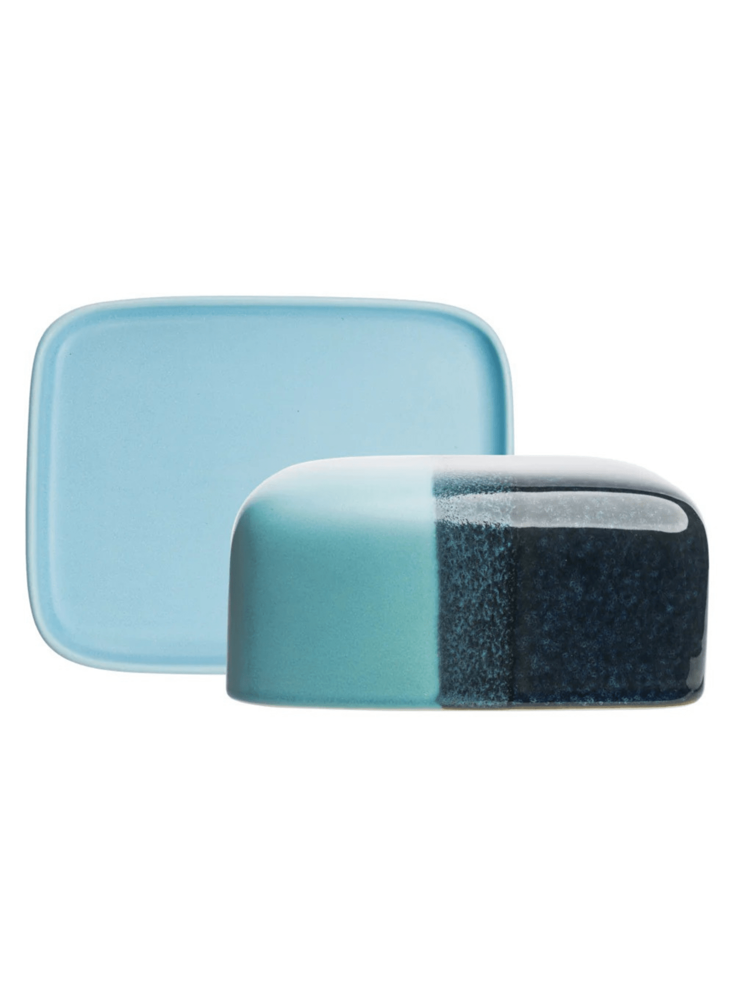 Tranquillo Handgemachte Butterdose Industrial Blau - hei - kju