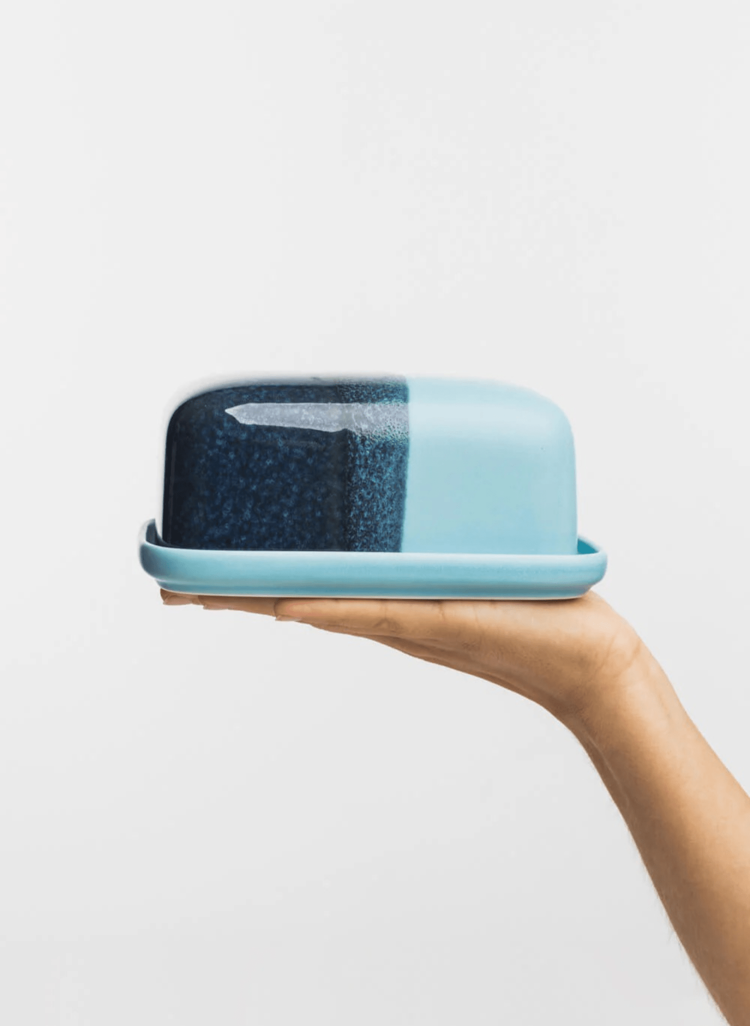 Tranquillo Handgemachte Butterdose Industrial Blau - hei - kju