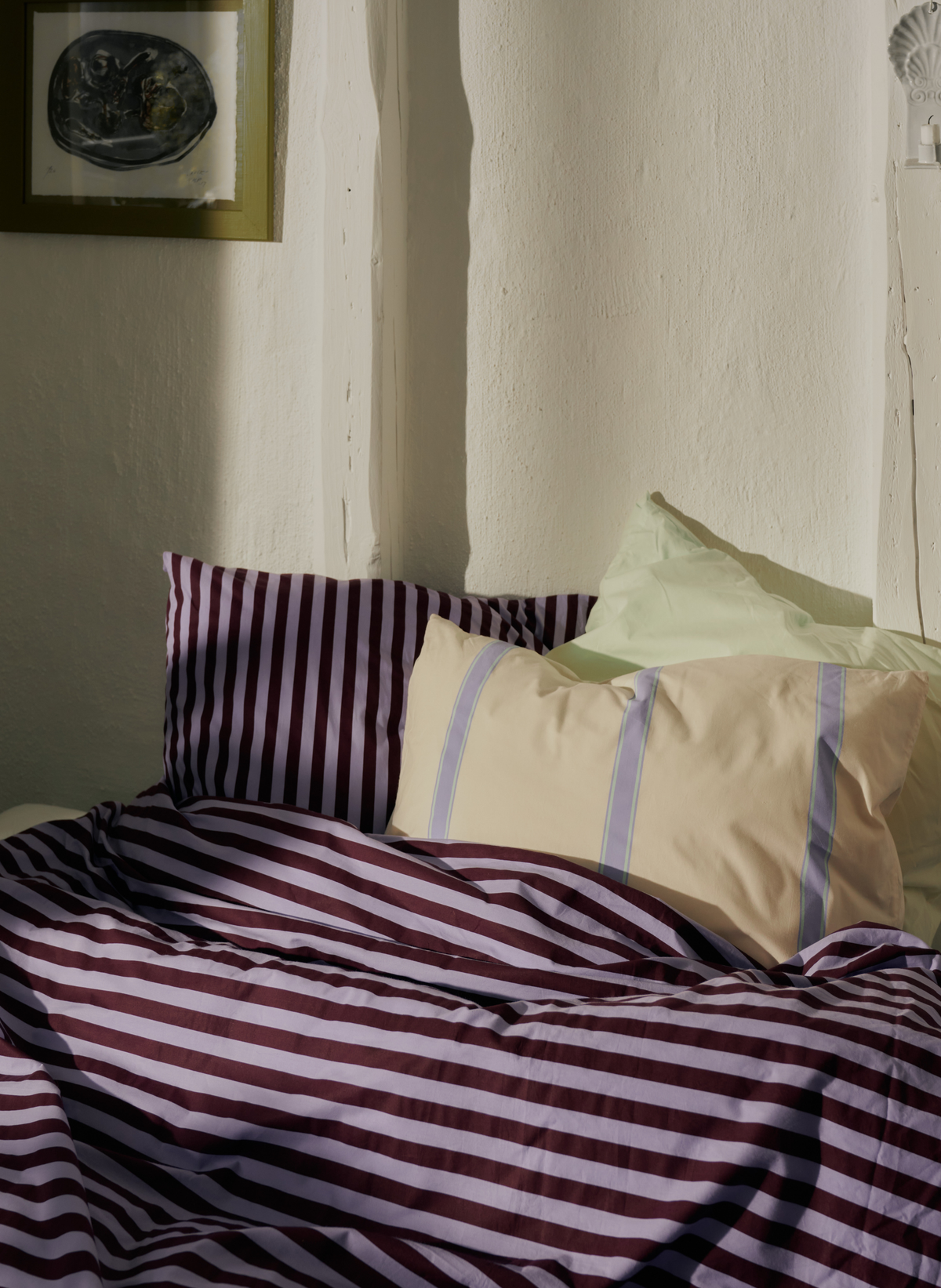 Bongusta Percale Bettwäsche Set Creme & Lavendel