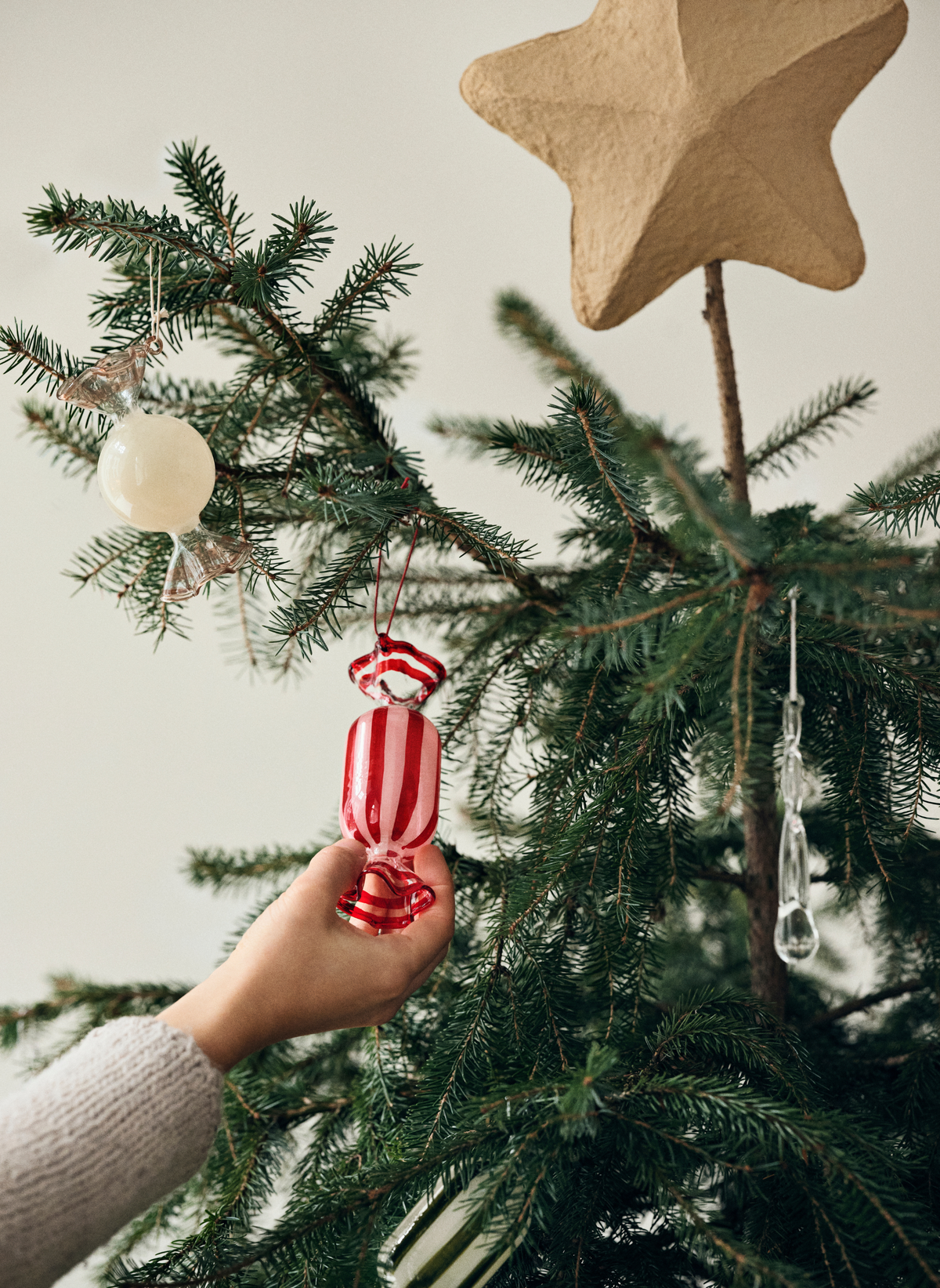Broste Copenhagen Weihnachtskugel Candy Glas