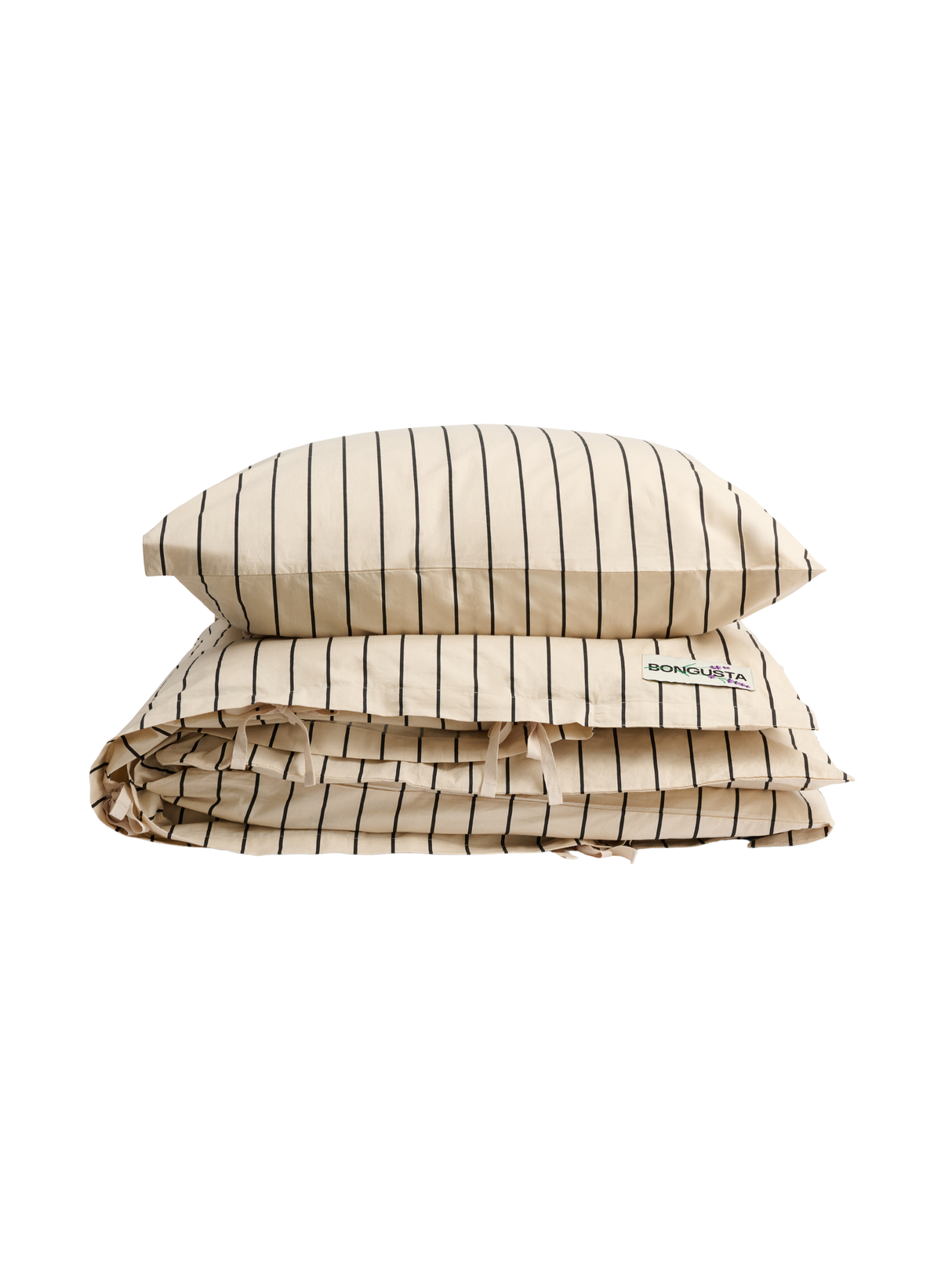 Bongusta Percale Bettwäsche Set Creme & Schwarz