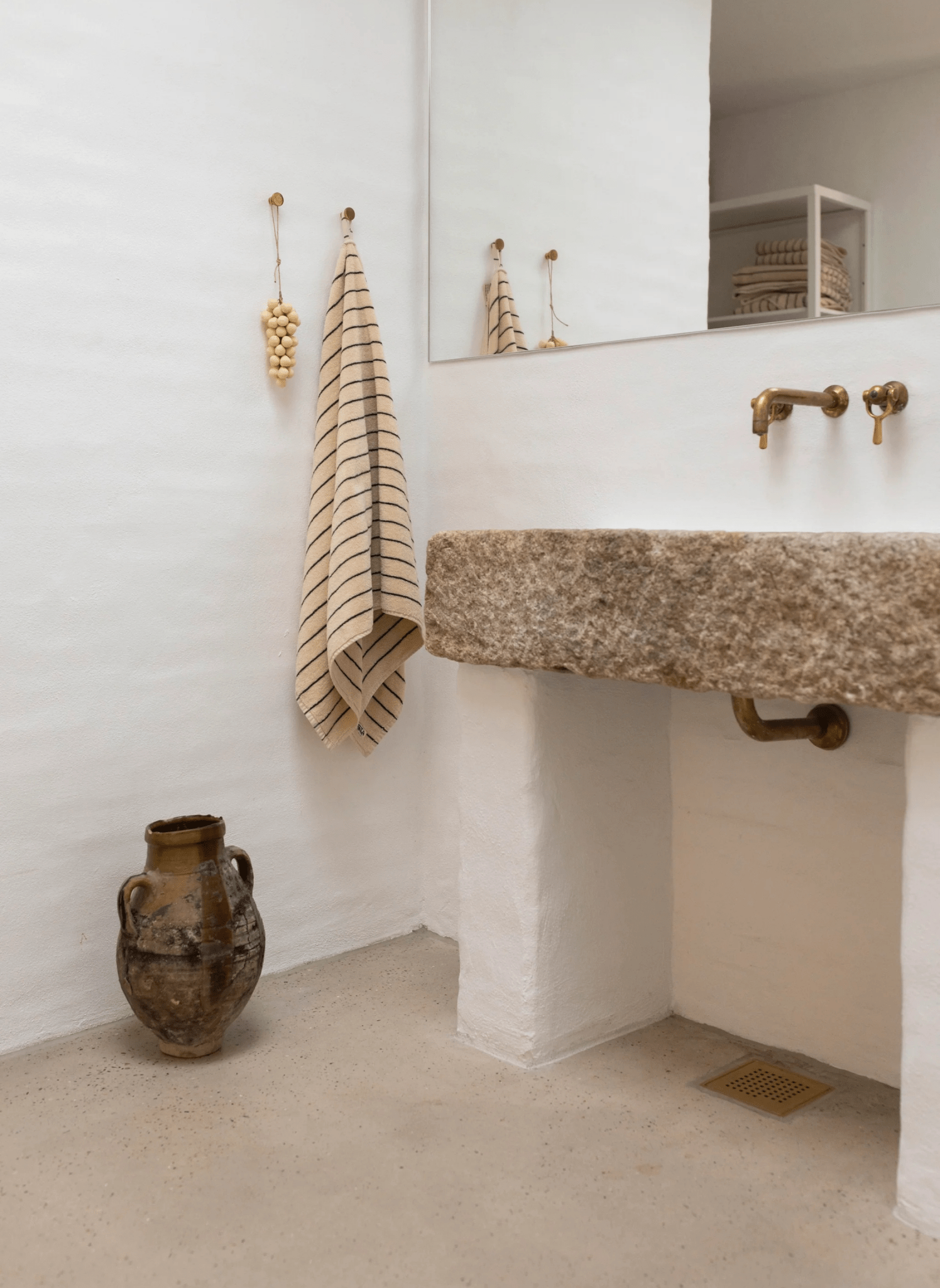 Bongusta Handtuch Naram Creme & Schwarz - hei - kju