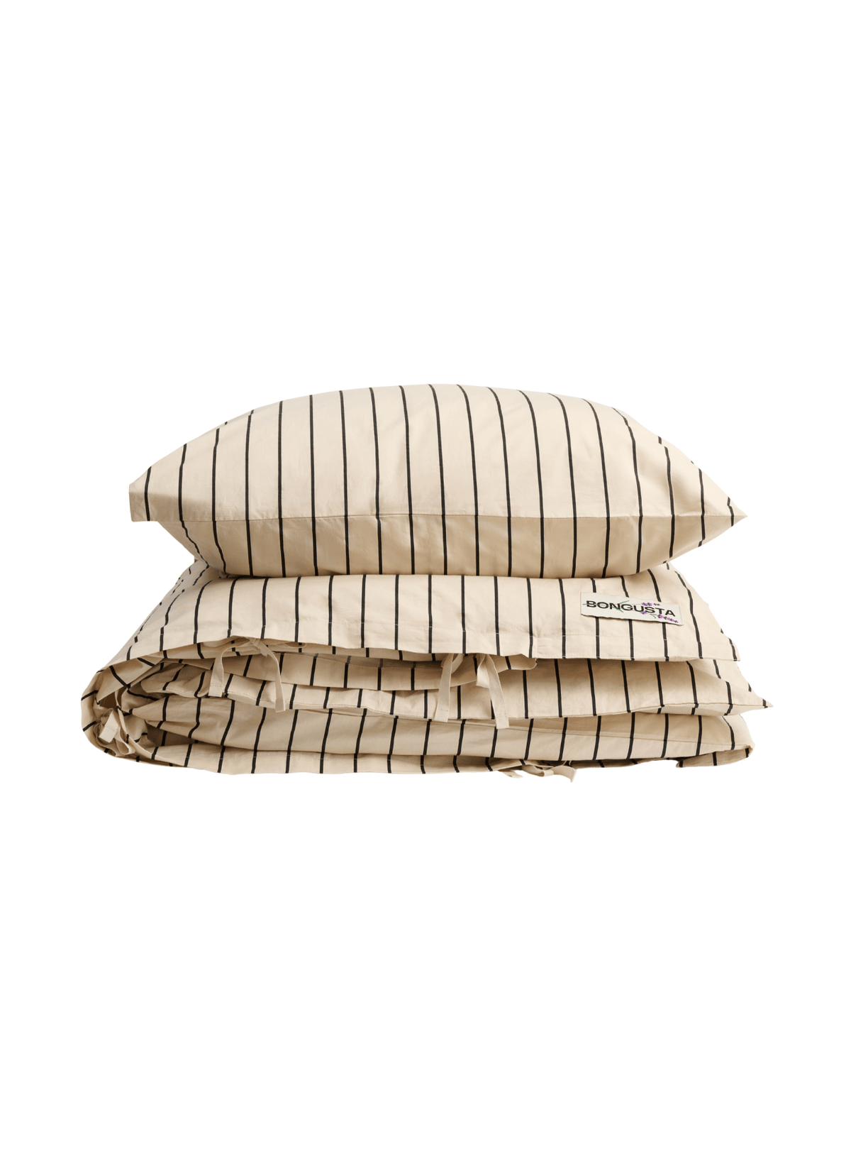 Bongusta Percale Bettwäsche Set Creme & Schwarz - hei-kju