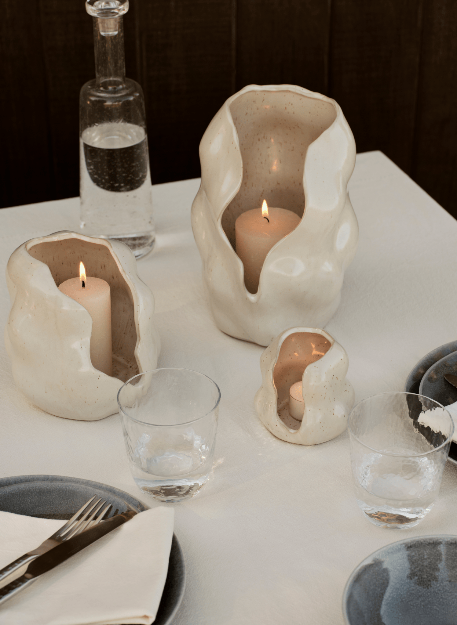 Broste Copenhagen Mundgeblasene Trinkgläser Hammered, 4er - Set - hei - kju