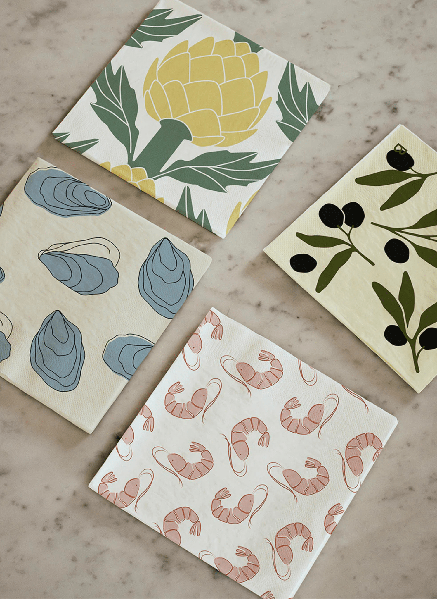 Broste Copenhagen Papierserviette Shrimp 33 x 33cm 20er Pack - hei - kju