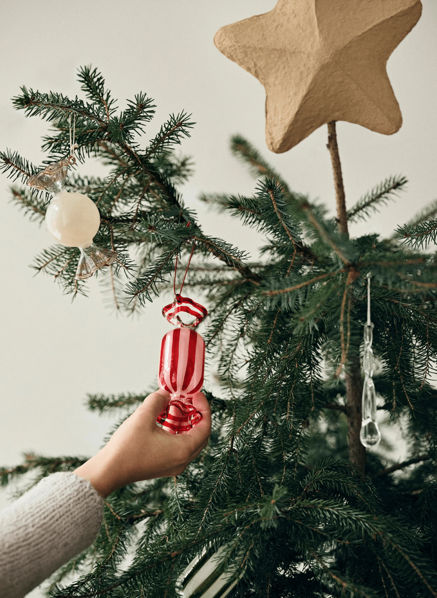 Broste Copenhagen Weihnachtskugel Candy Glas 2 Teile - hei - kju