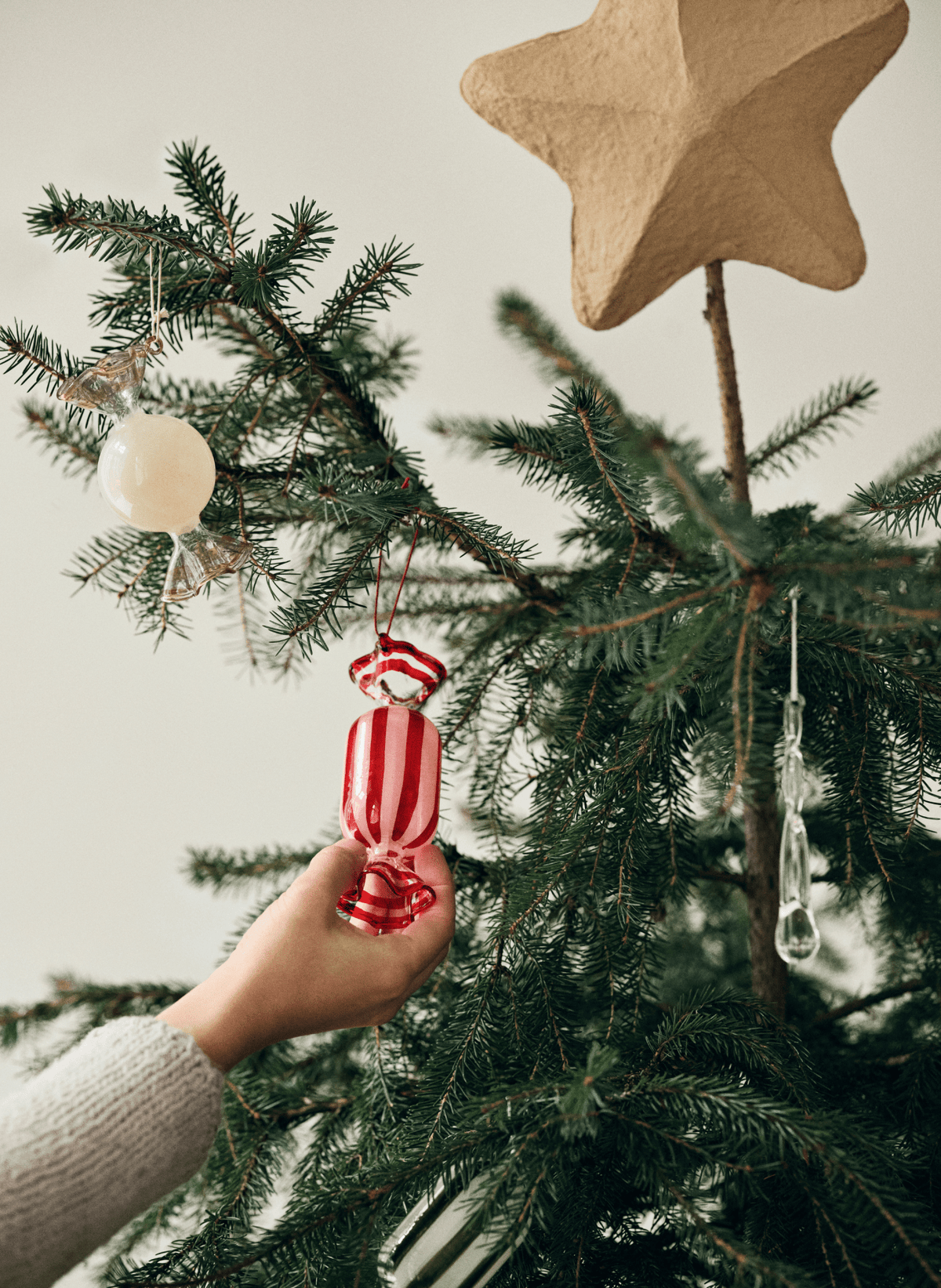 Broste Copenhagen Weihnachtskugel Candy Glas - hei-kju