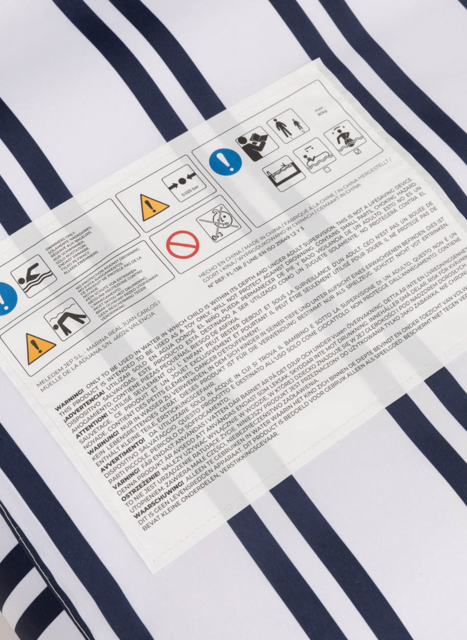 Flamingueo Doppel - Luftmatratze mit Streifen - hei - kju