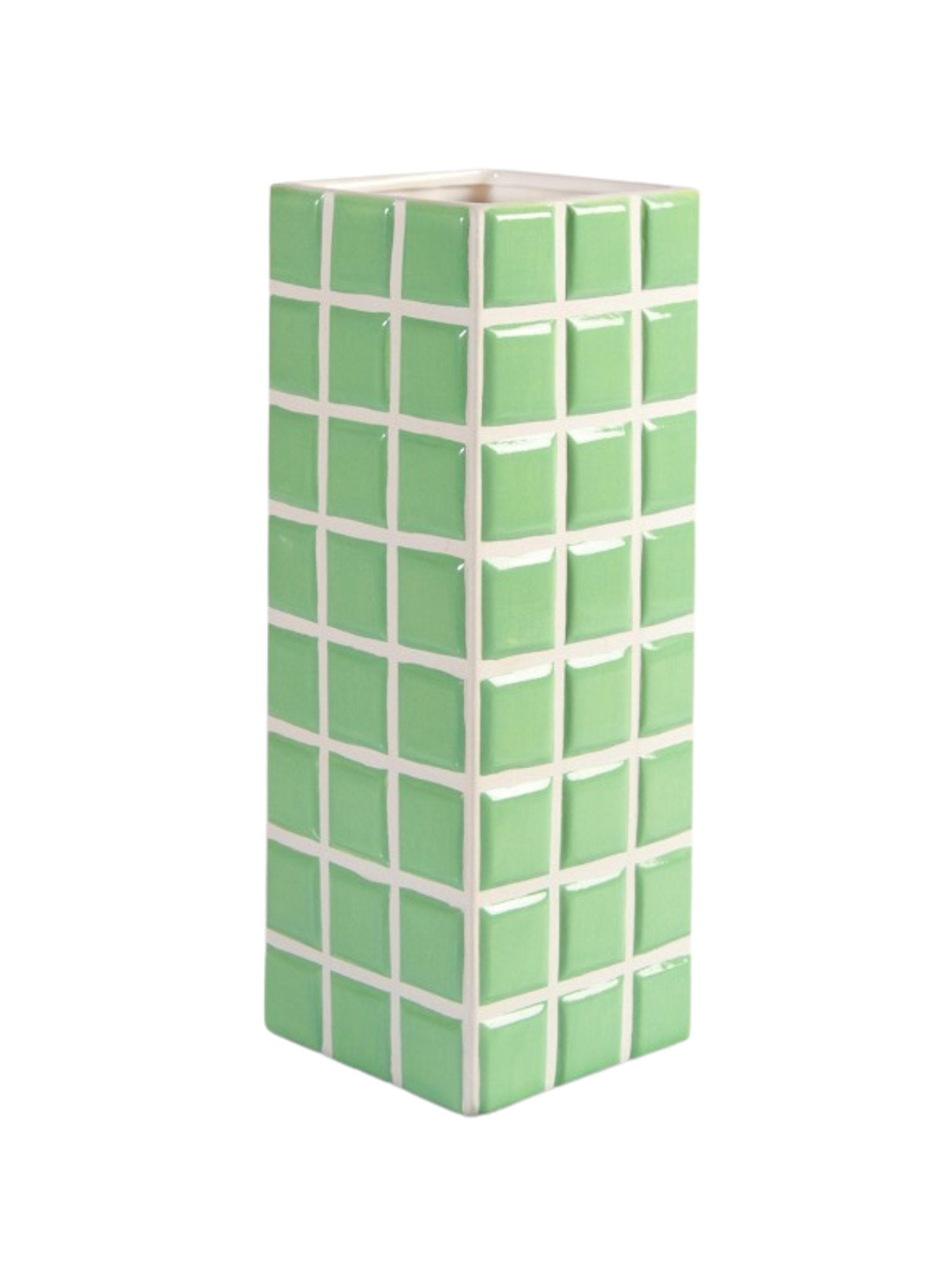 &k amsterdam Design - Vase Tile mit Fliesenoptik - hei - kju