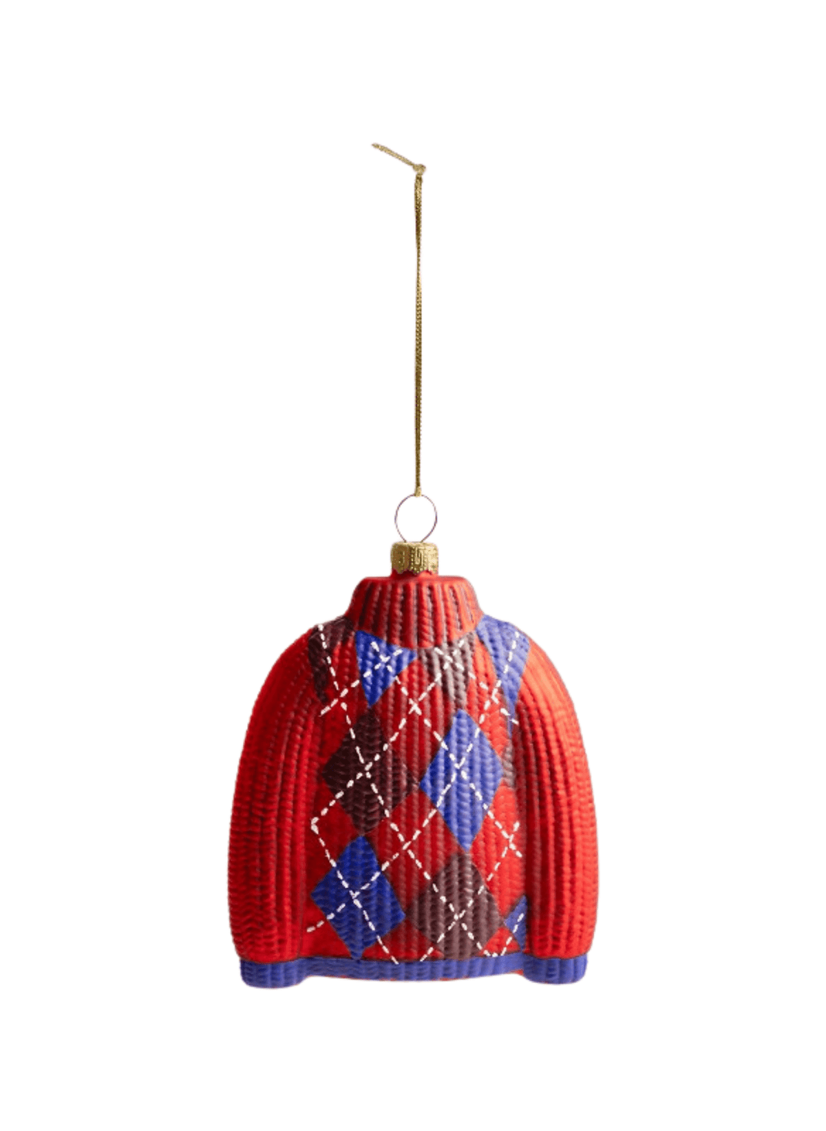 &k amsterdam Glas-Weihnachtsanhänger Sweater Red - hei-kju