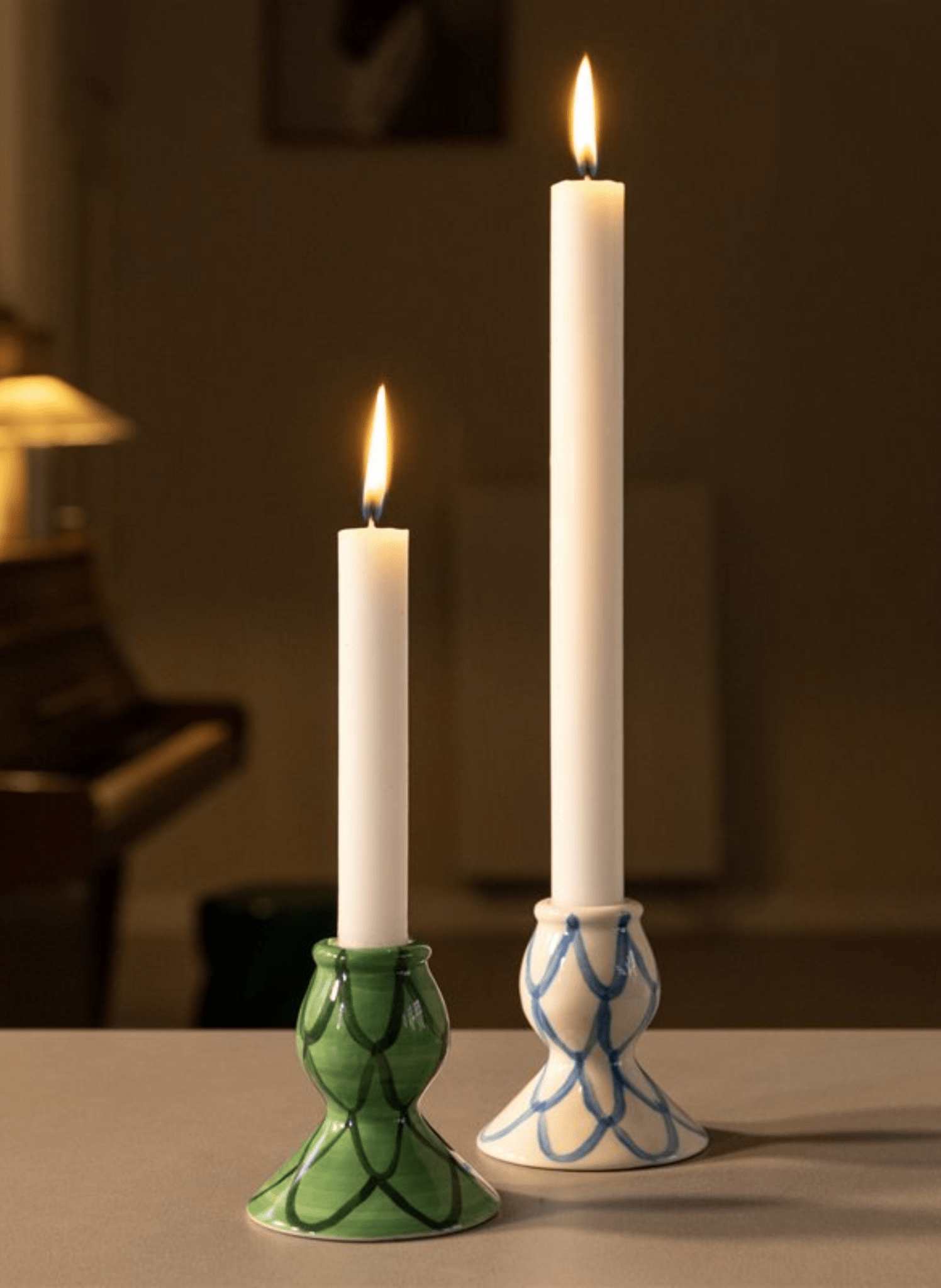 &k amsterdam Kerzenständer Sirène Blau - hei - kju