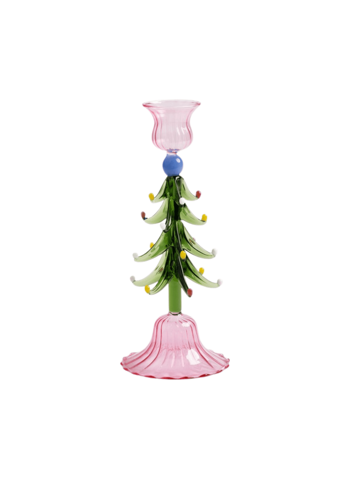 &k amsterdam Mundgeblasener Glas-Kerzenhalter Merry Tree - hei-kju