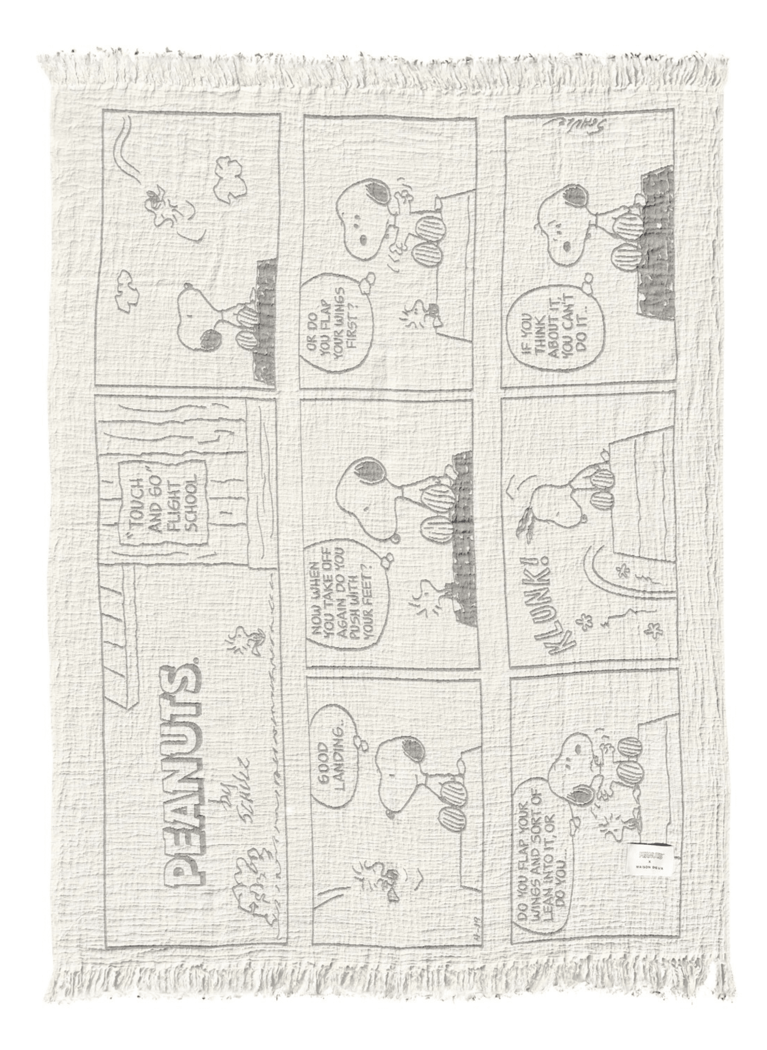 Maison Deux Baumwolldecke Peanuts Comic Flightschool - hei - kju
