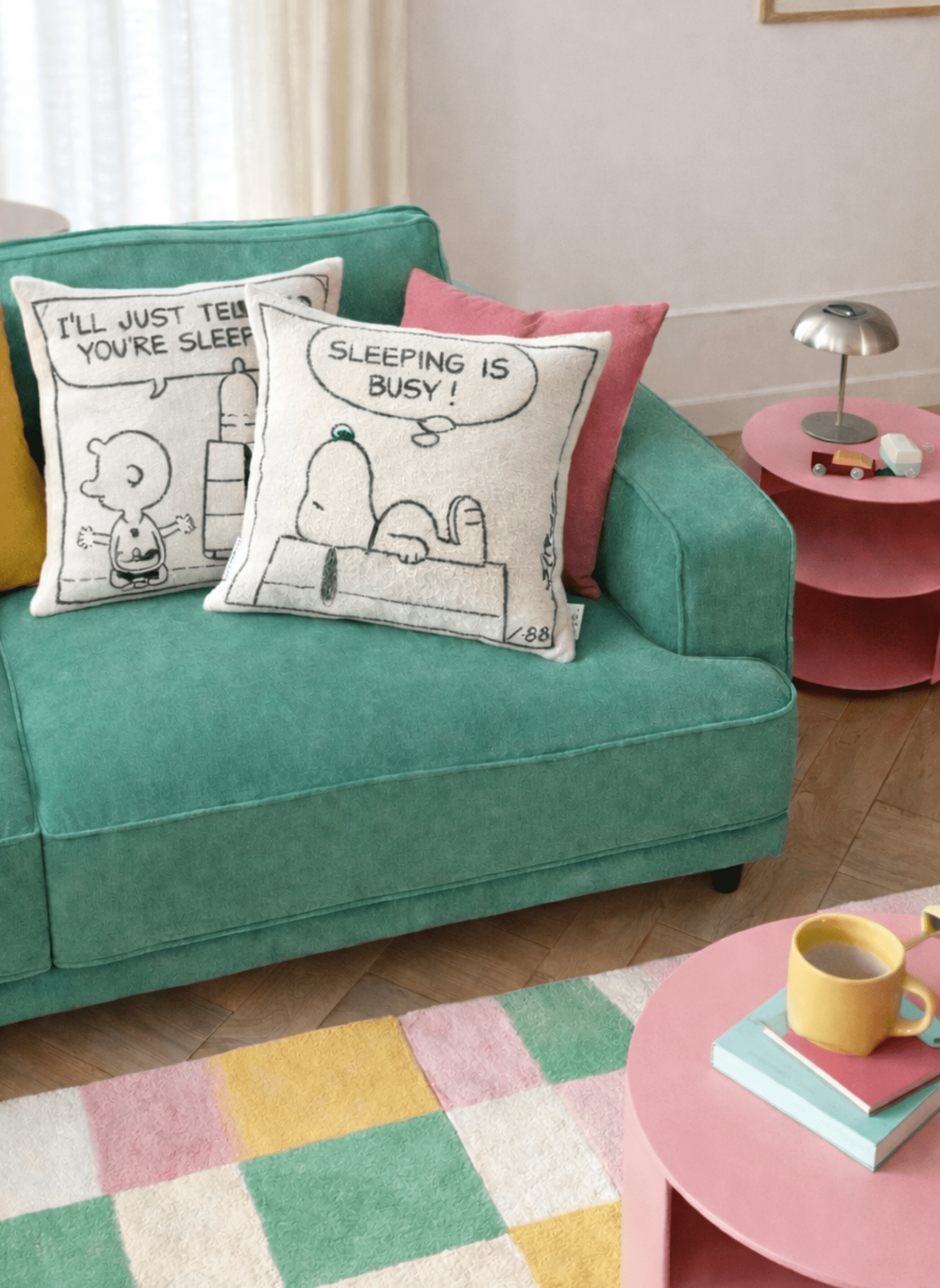 Maison Deux Kissen 2er Set Peanuts Comic Doughnut - hei - kju