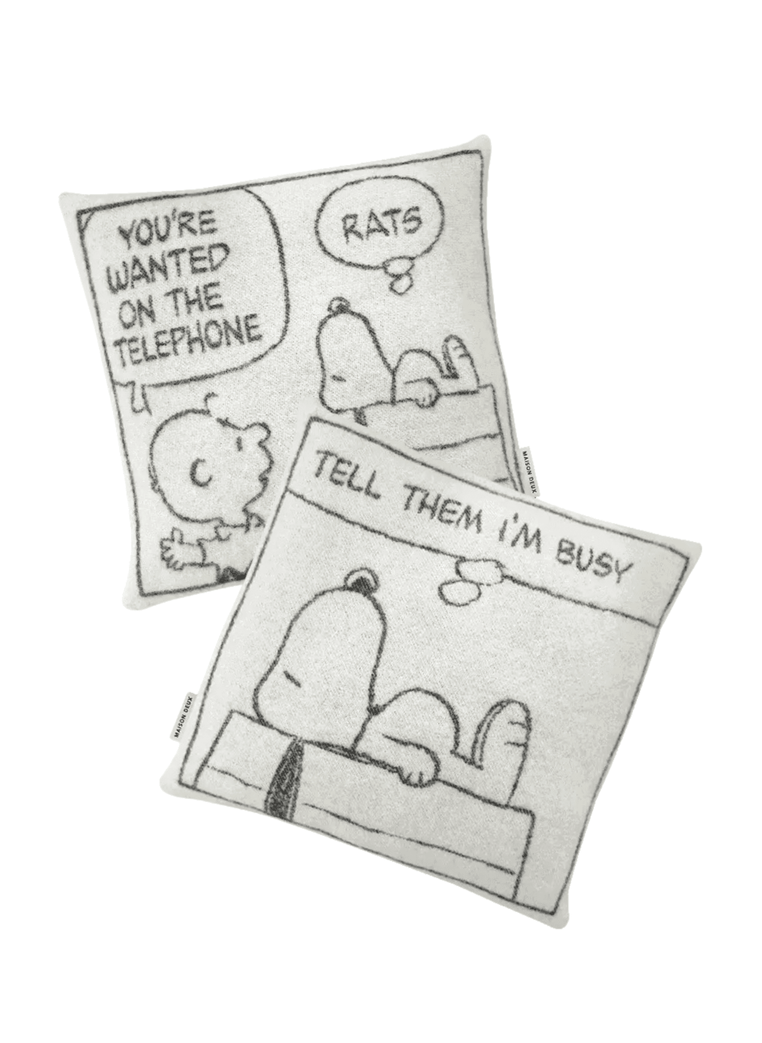 Maison Deux Kissen 2er Set Peanuts Comic Doughnut - hei - kju